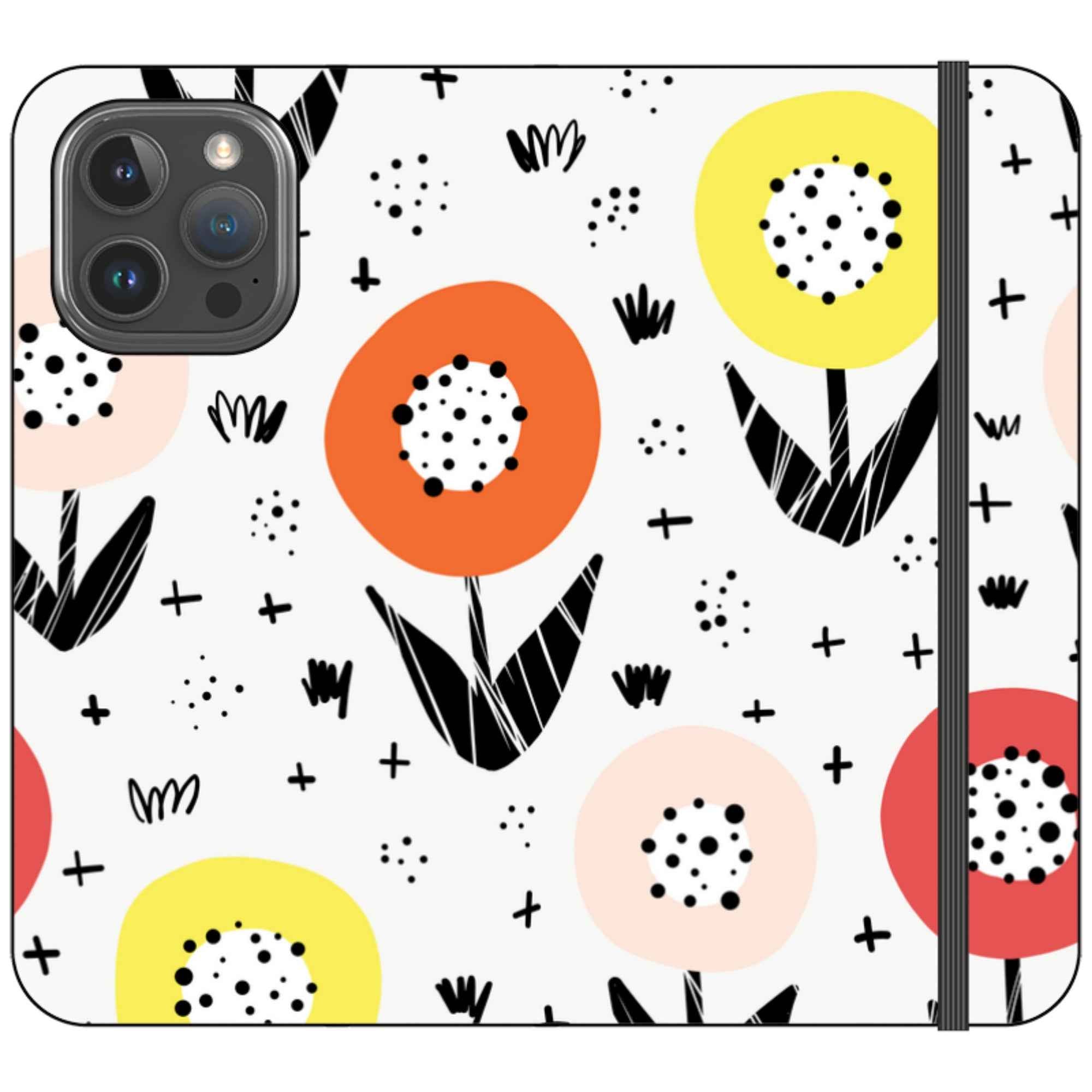 Botanical Doodle — iPhone 16 Pro Max Wallet Case — Finnaij