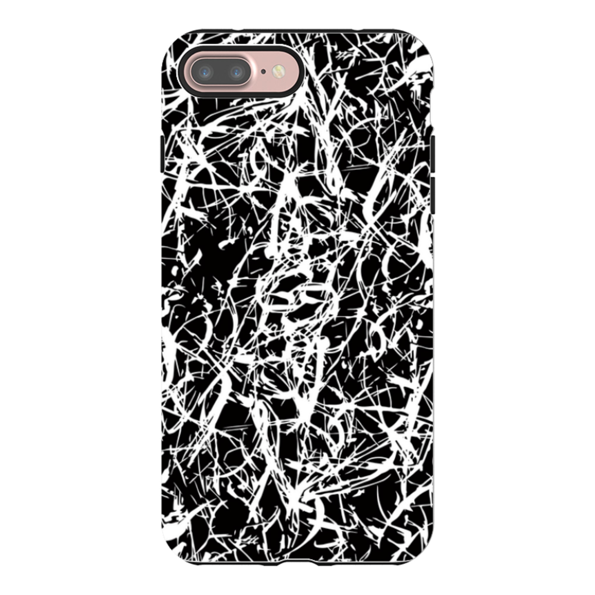 Black-White Grunge - iPhone Tough Case