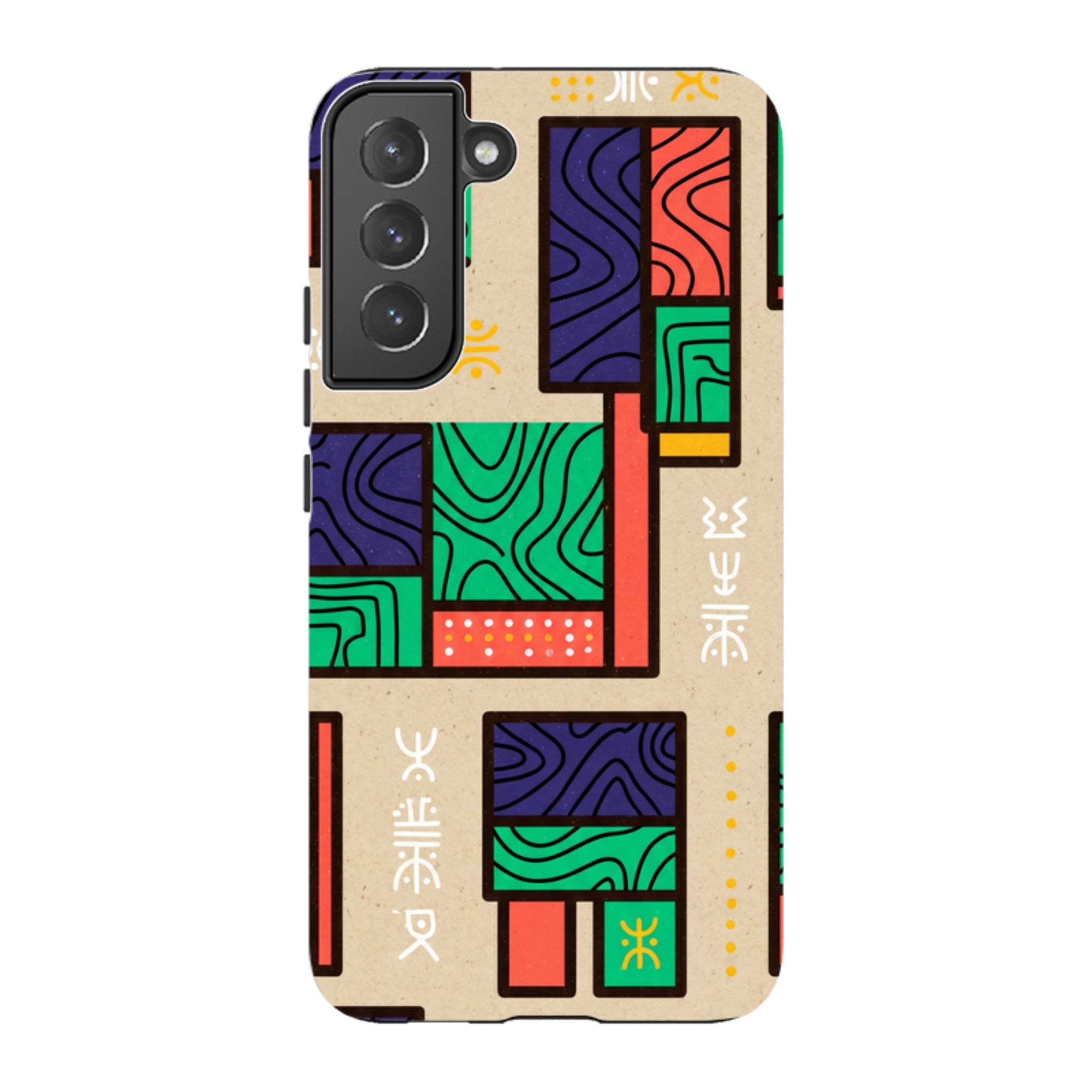 Ankara Blocks on Sand by Ada Okoye - Samsung Tough Case