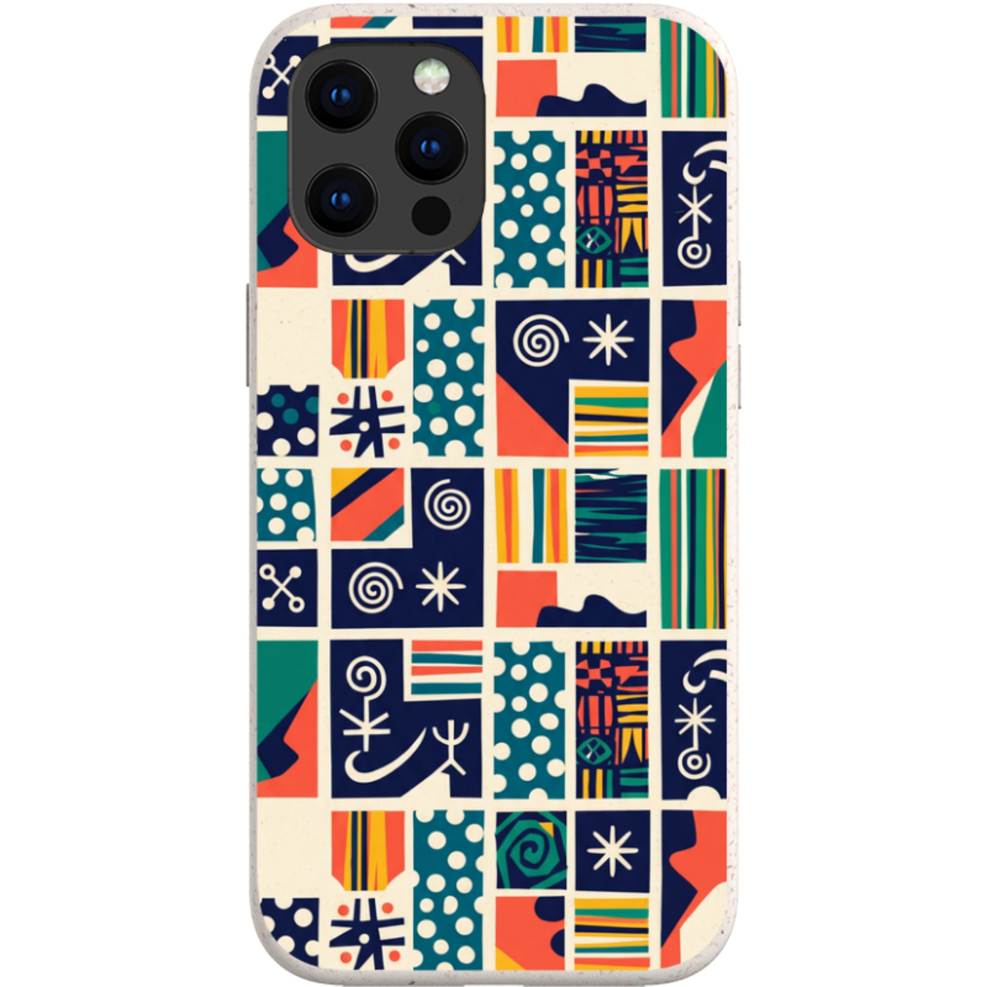 Coastal Indigo Tiles by Ada Okoye — iPhone 13 Pro Max iPhone Bio-degradable Case — Finnaij
