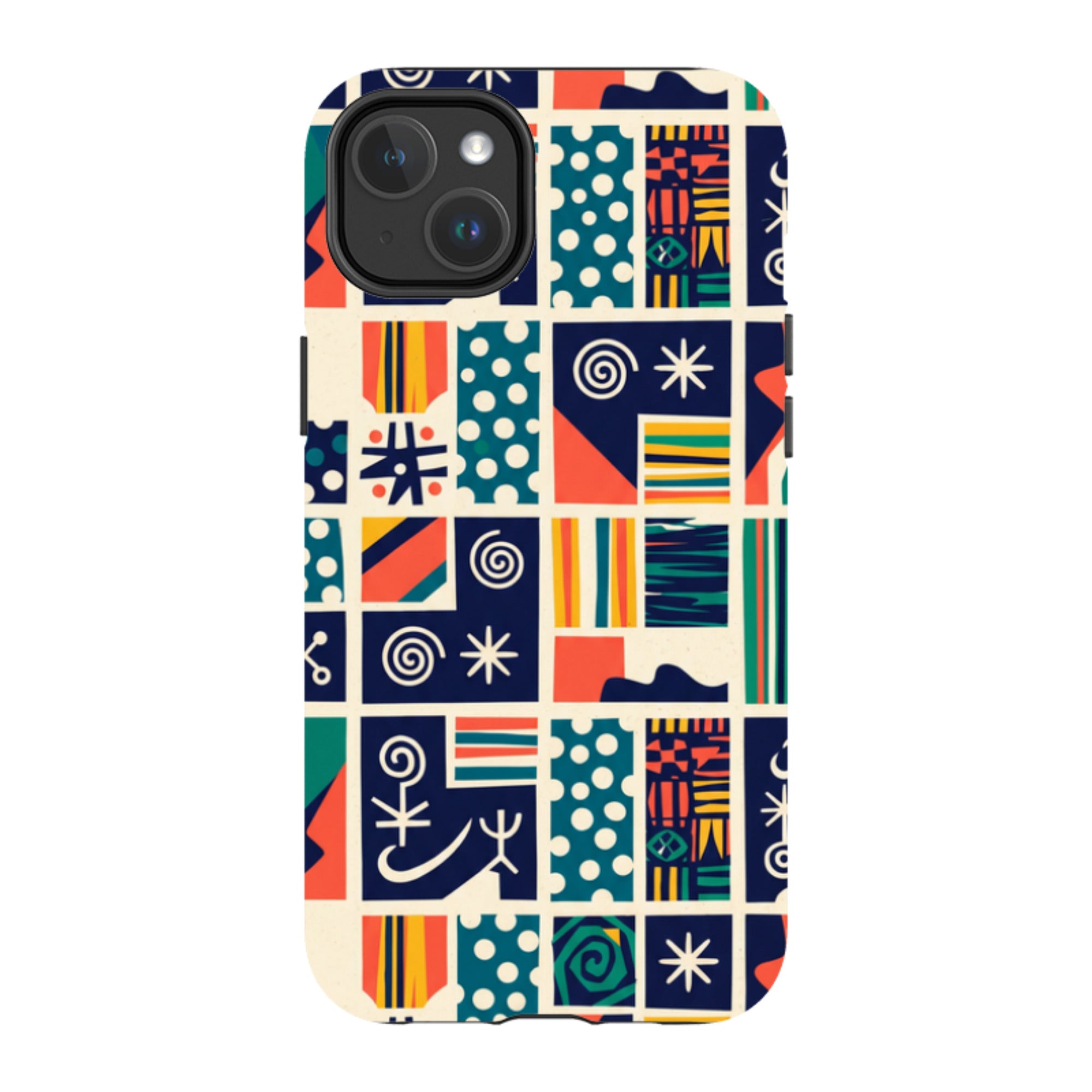 Coastal Indigo Tiles by Ada Okoye - iPhone MagSafe Tough Case