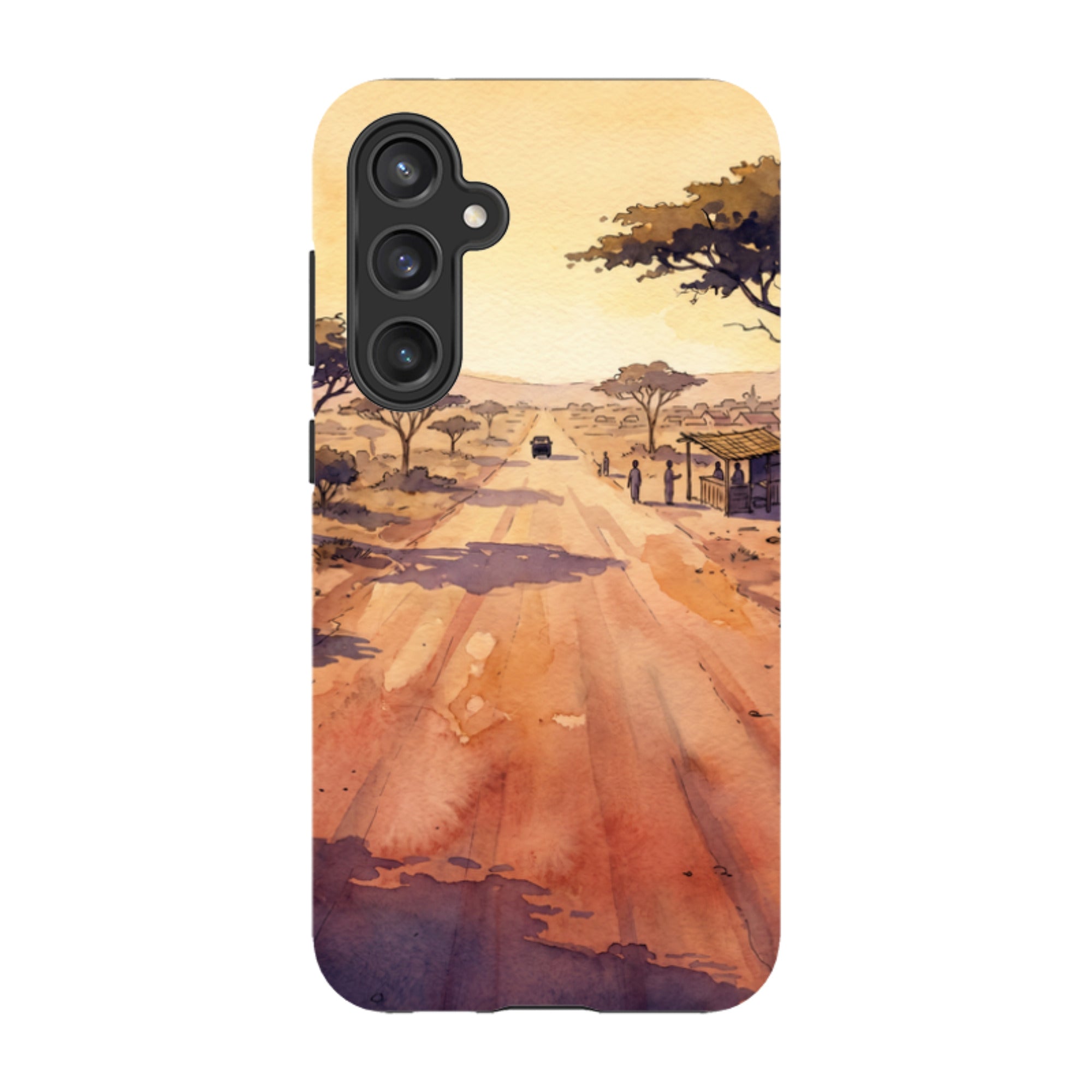 Laterite Road Golden Hour by Tobi Akinyemi — Tough Case for Samsung Galaxy — Finnaij