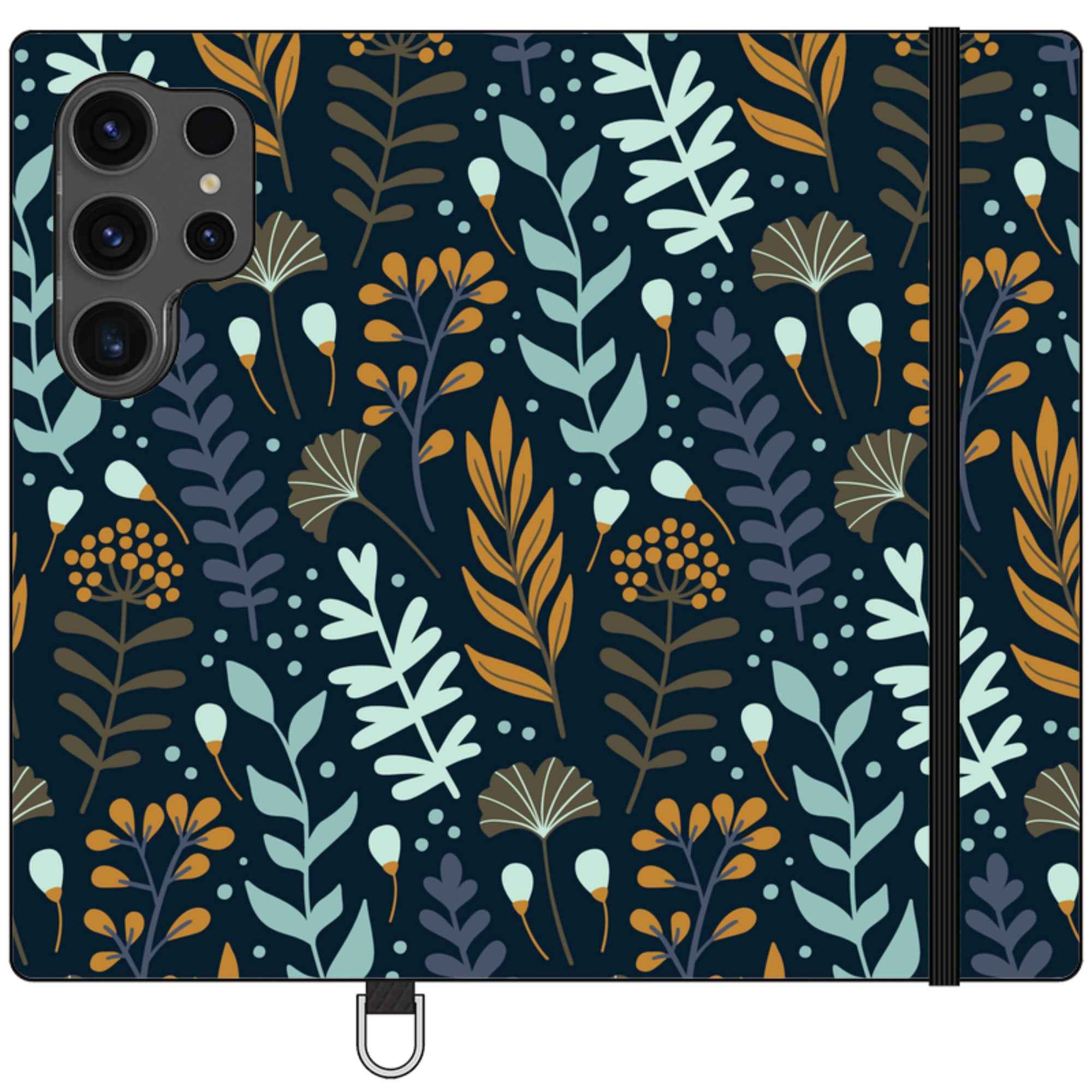 Wild Floral — Apple Vegan Leather Folio Wallet Case — Finnaij