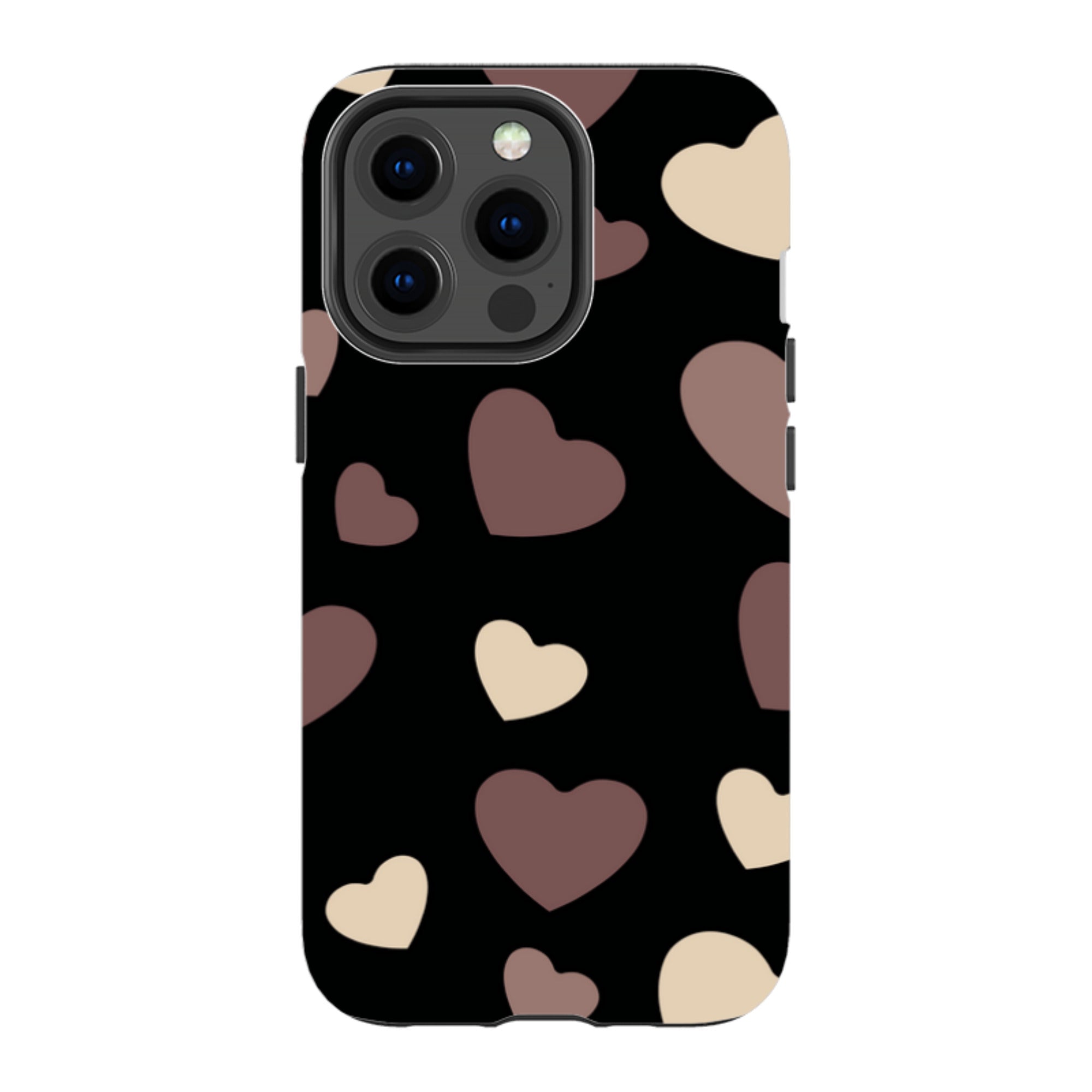 White & Black Hearts — Apple iPhone Tough Case — Finnaij