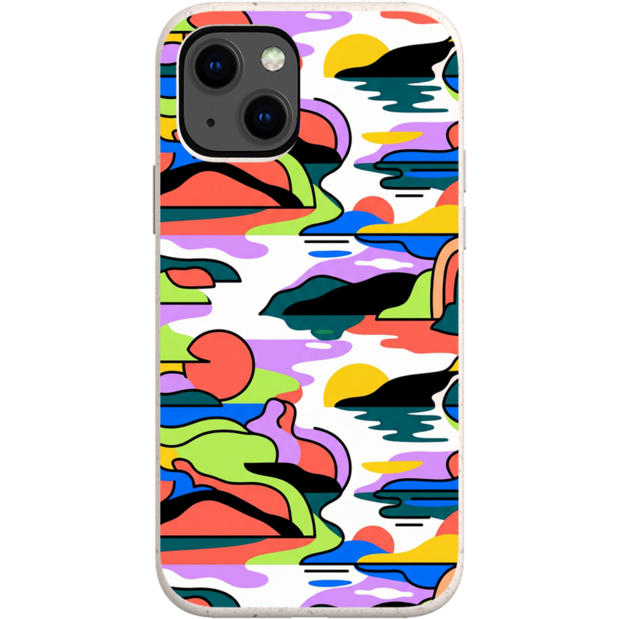 Archipelago Color Motion by Salla Niemi — iPhone 13 Mini iPhone Bio-degradable Case — Finnaij