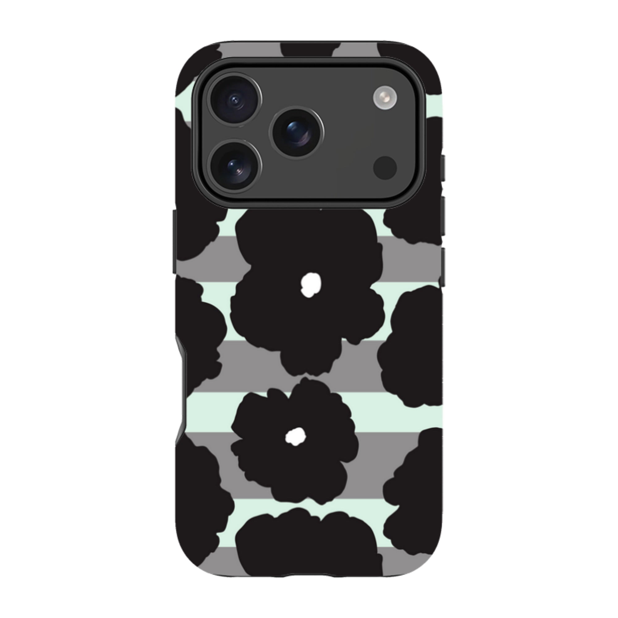 Bold Floral Black — iPhone 17 Pro Magsafe Tough Case — Finnaij