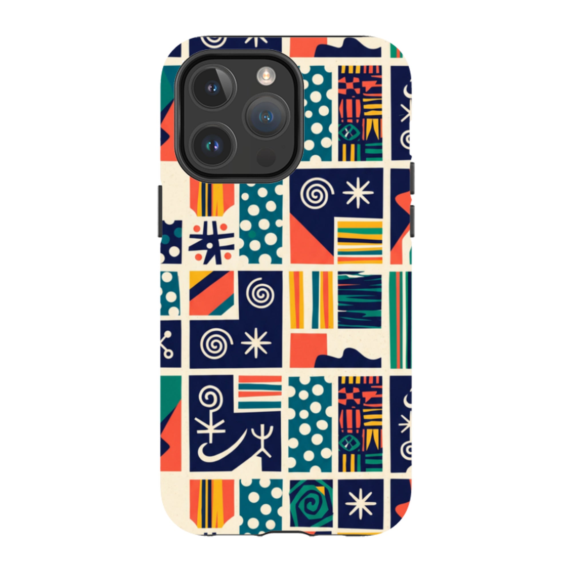 Coastal Indigo Tiles by Ada Okoye - iPhone MagSafe Tough Case