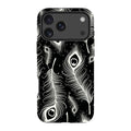 Feathers in Bloom Black — Apple iPhone Tough Case — Finnaij