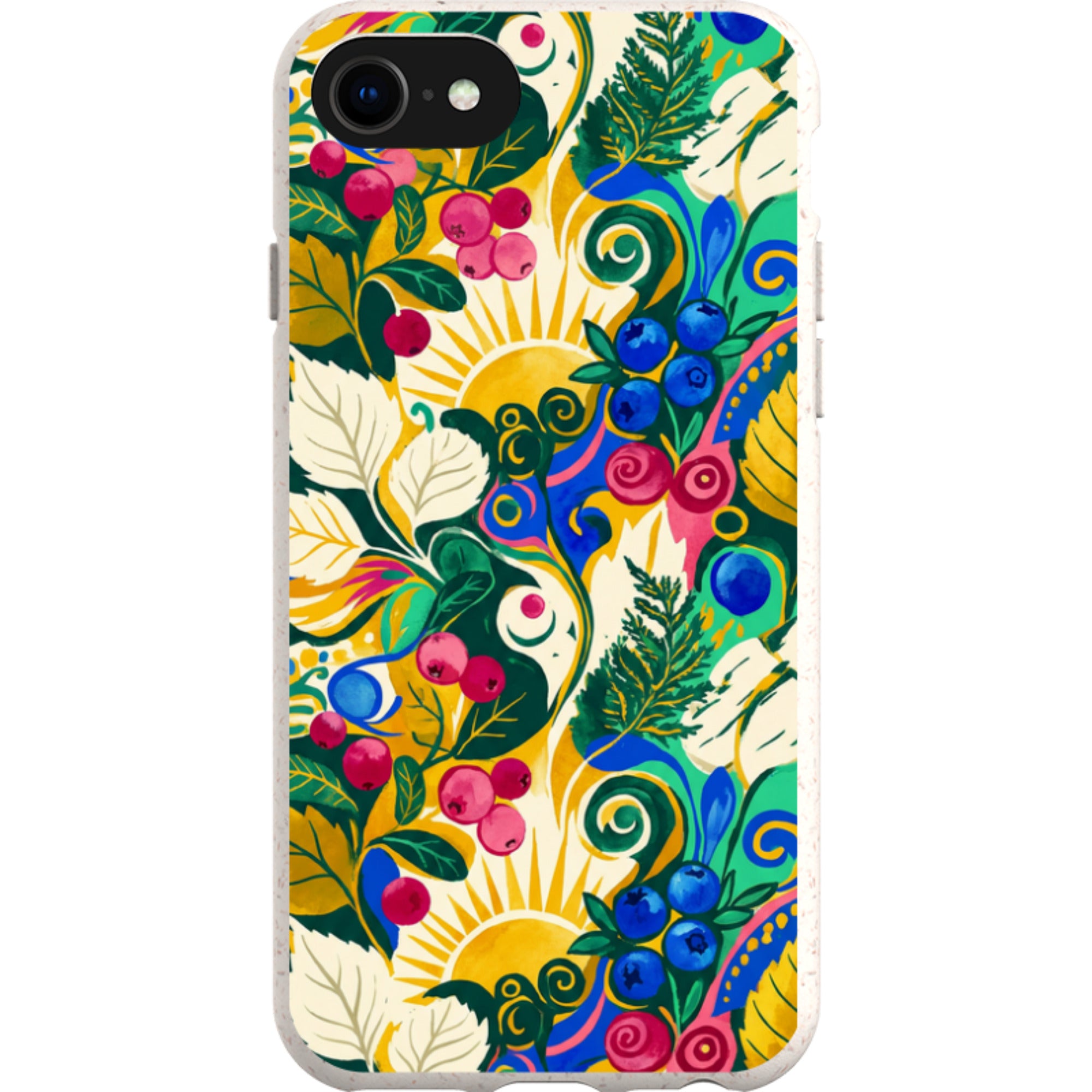 Berry Meadow Glow by Aino Kallio — iPhone SE3 iPhone Bio-degradable Case — Finnaij