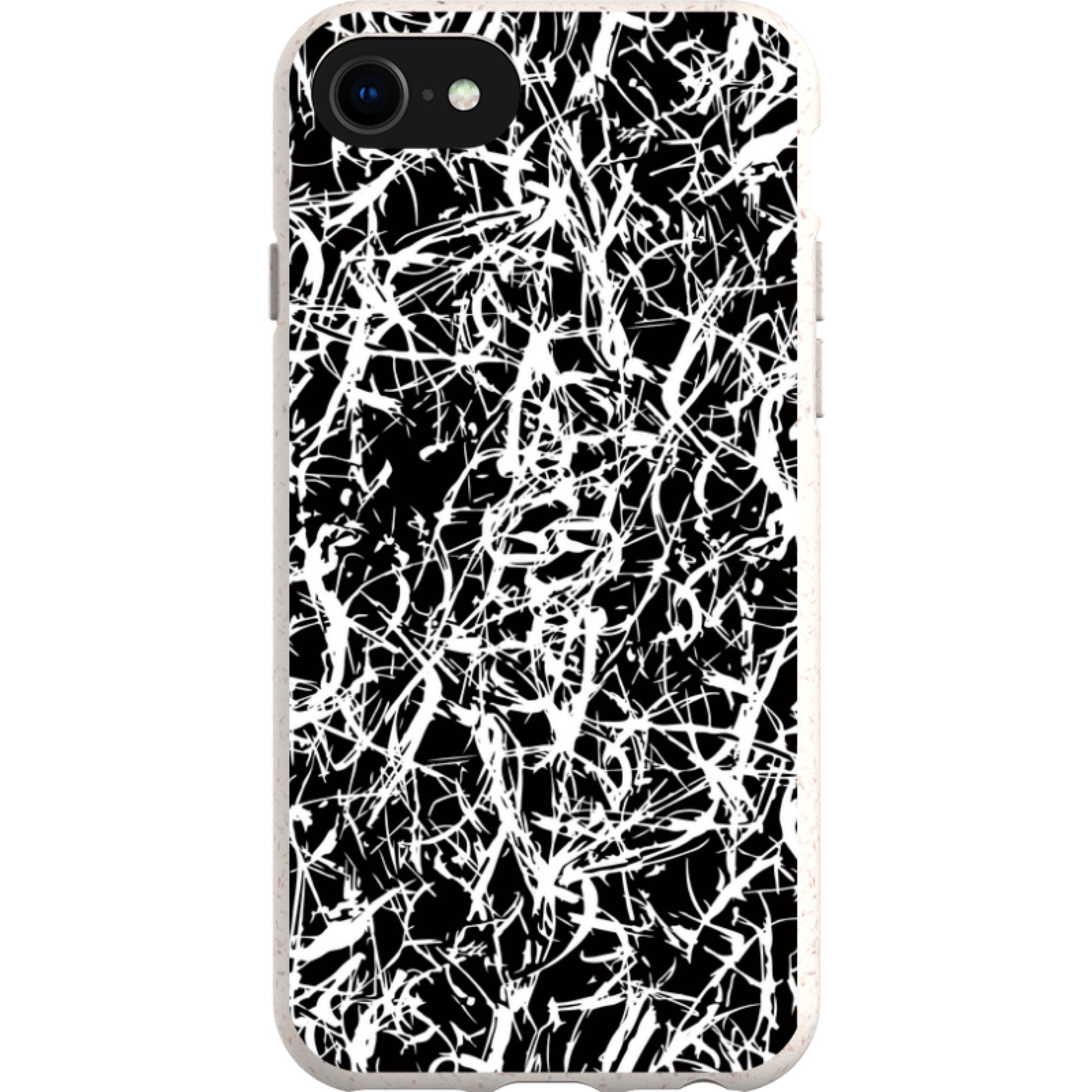 Black-White Grunge — iPhone SE3 iPhone Bio-degradable Case — Finnaij