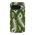 Feathers in Bloom Army Green — Google Tough Case — Finnaij