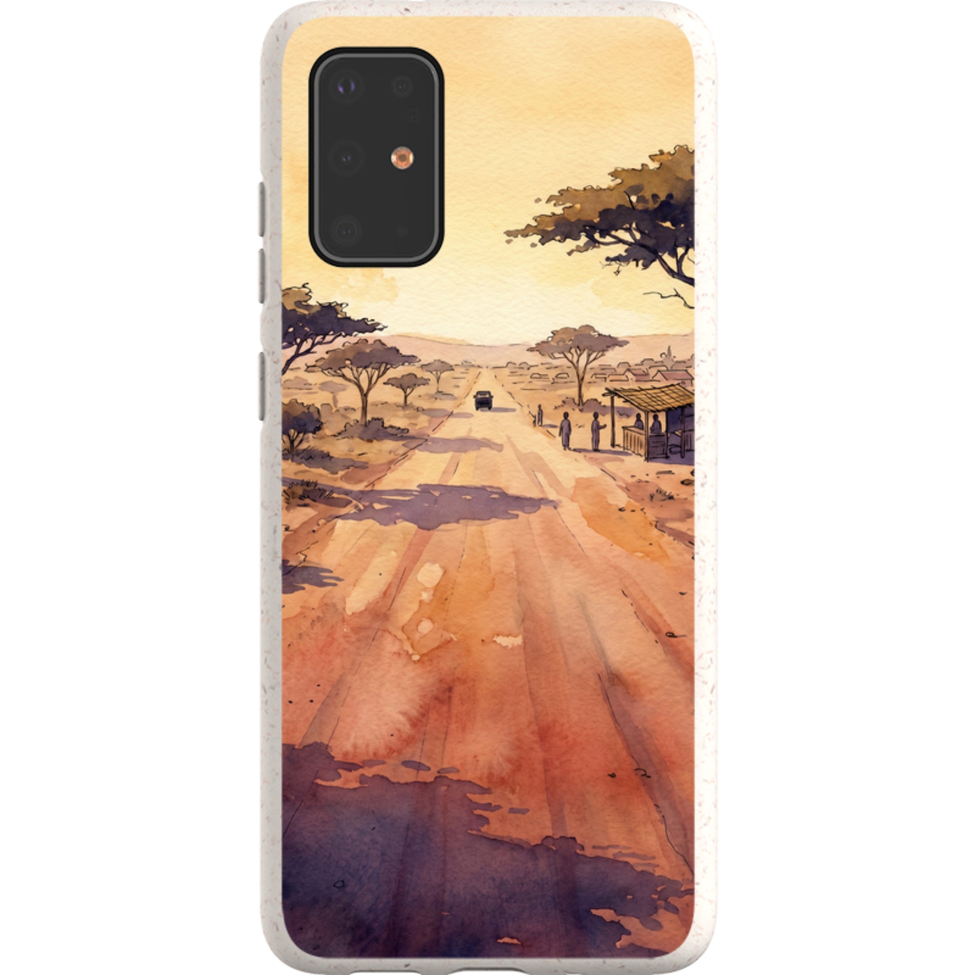 Laterite Road Golden Hour by Tobi Akinyemi — Galaxy Bio-degradable Case for Samsung Galaxy — Finnaij