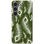 Feathers in Bloom Army Green — Samsung Galaxy Bio-degradable Case — Finnaij