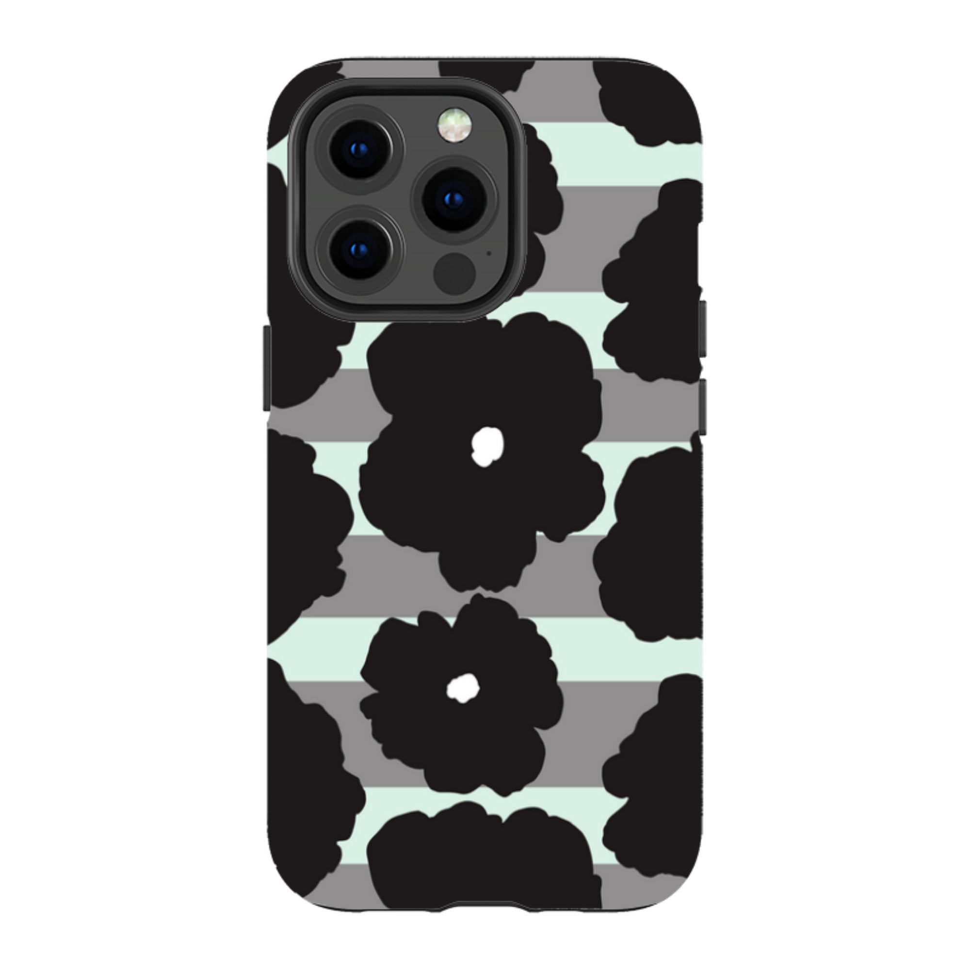 Bold Floral Black — iPhone 13 Pro Magsafe Tough Case — Finnaij