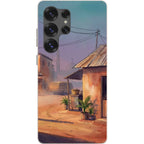 City Edge Quiet Street by Tobi Akinyemi — S25 Ultra Samsung Galaxy Bio-degradable Case — Finnaij