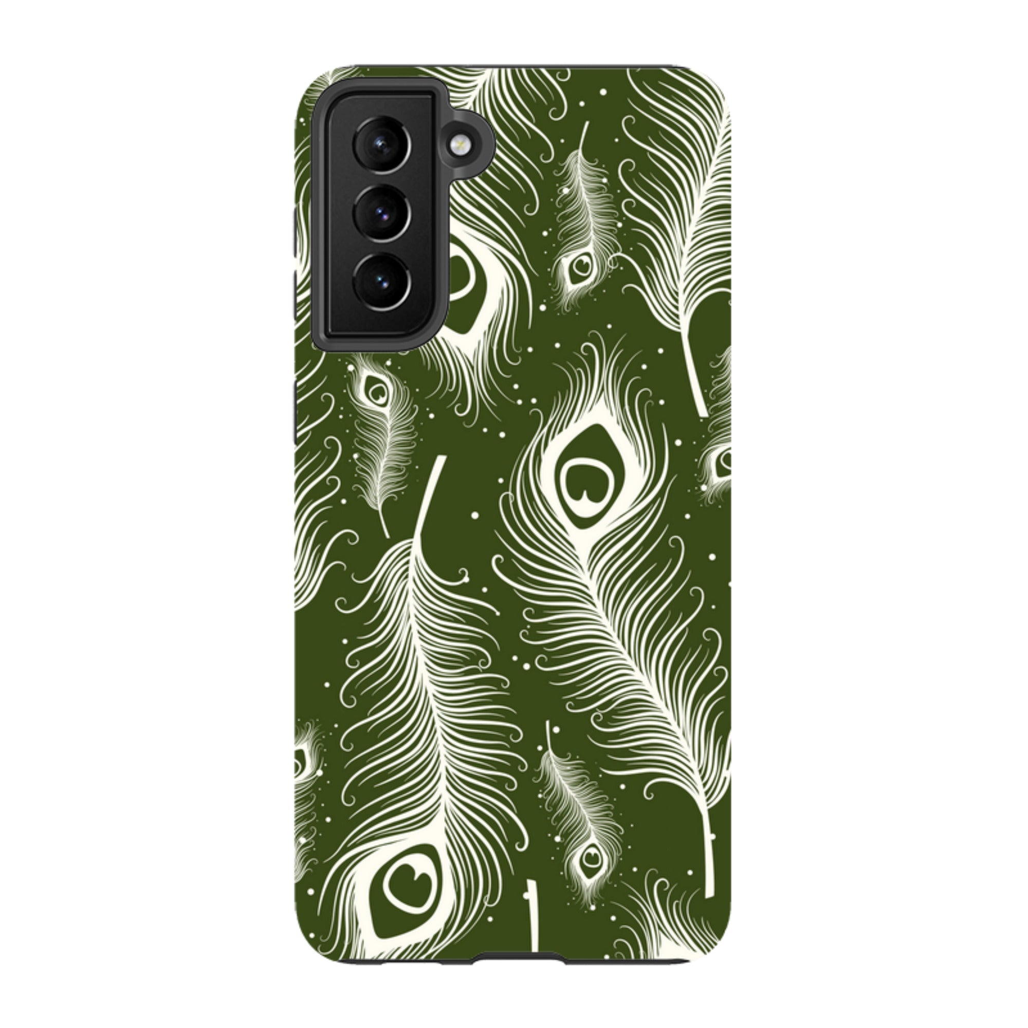 Feathers in Bloom Army Green — Samsung Galaxy Tough Case — Finnaij