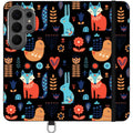 Nordic Ornament Black — Apple Vegan Leather Folio Wallet Case — Finnaij