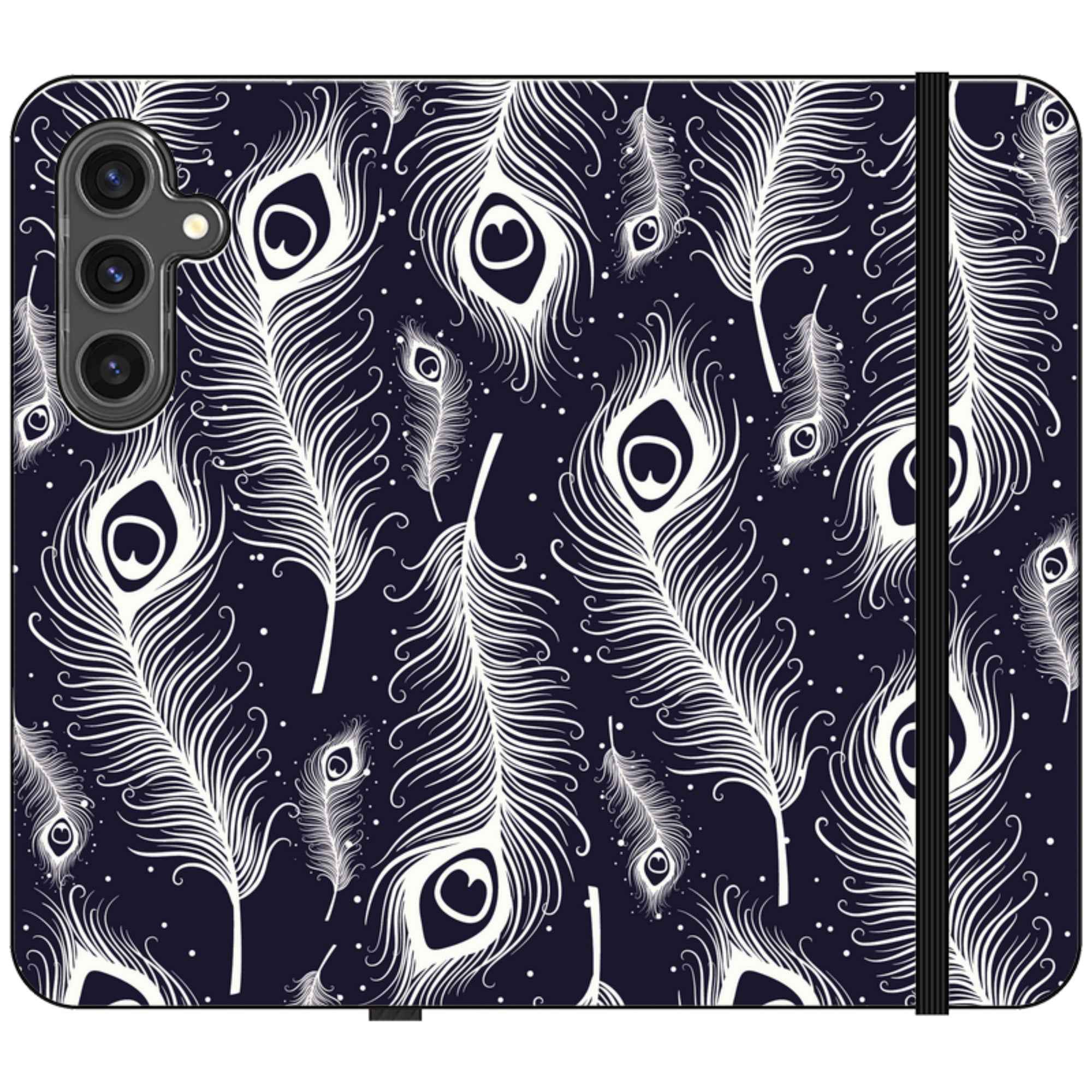 Feathers in Bloom — Apple Vegan Leather Folio Wallet Case — Finnaij