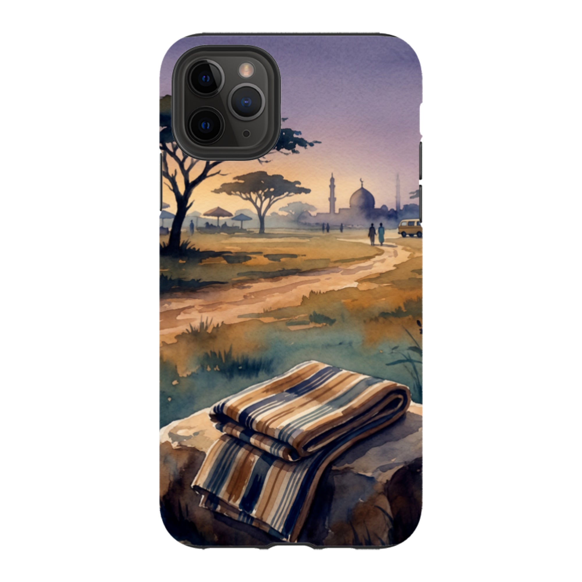 Aso-Oke Accent in the Landscape by Tobi Akinyemi - iPhone Tough Case