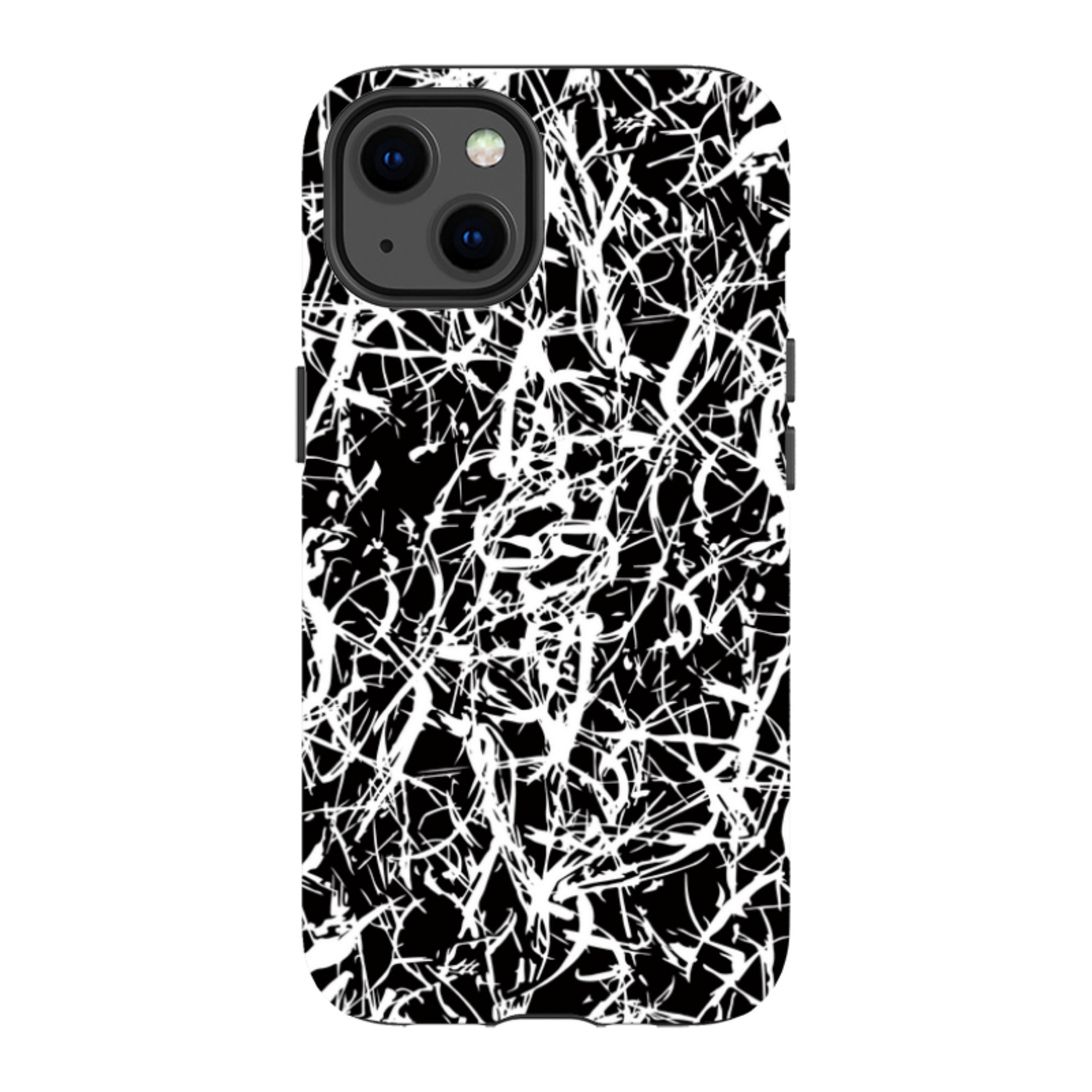 Black-White Grunge — iPhone 13 Magsafe Tough Case — Finnaij