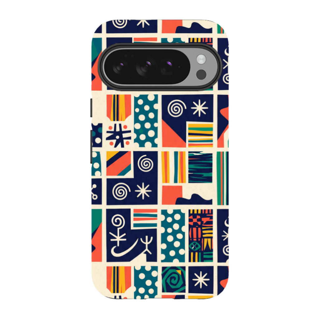 Coastal Indigo Tiles by Ada Okoye Tough Case for Google Pixel — Finnaij
