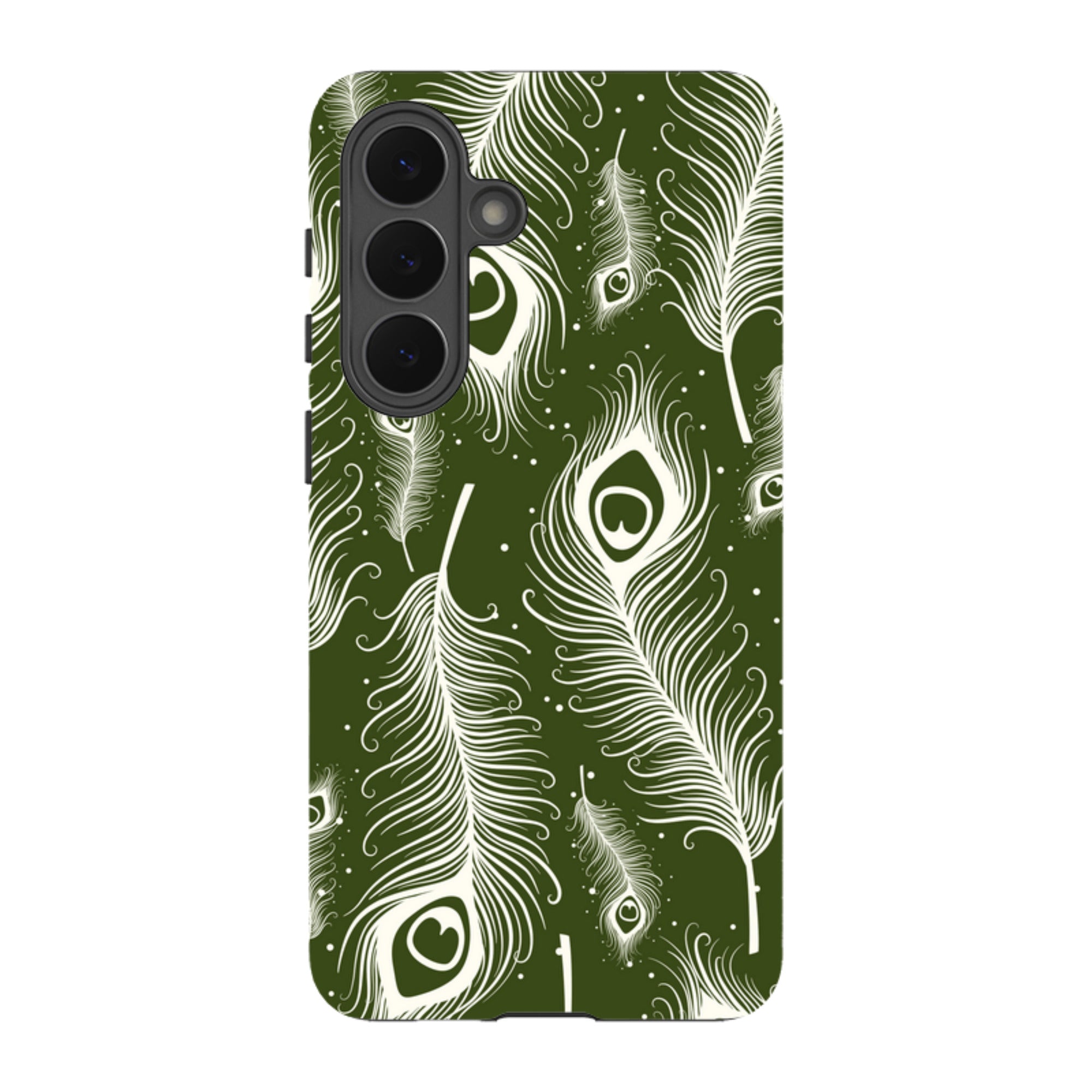 Feathers in Bloom Army Green — Tough Case for Samsung Galaxy — Finnaij