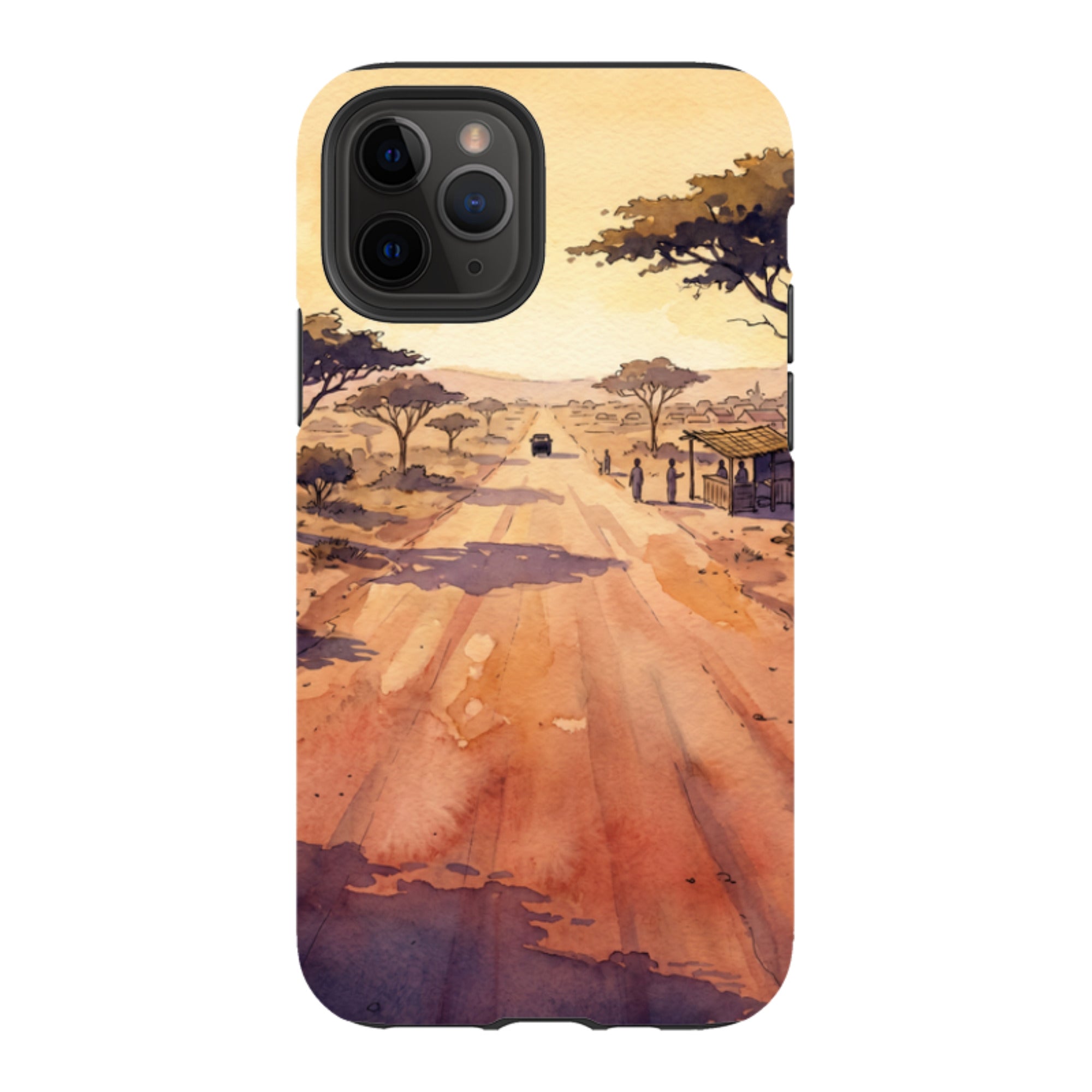Laterite Road Golden Hour by Tobi Akinyemi - iPhone Tough Case