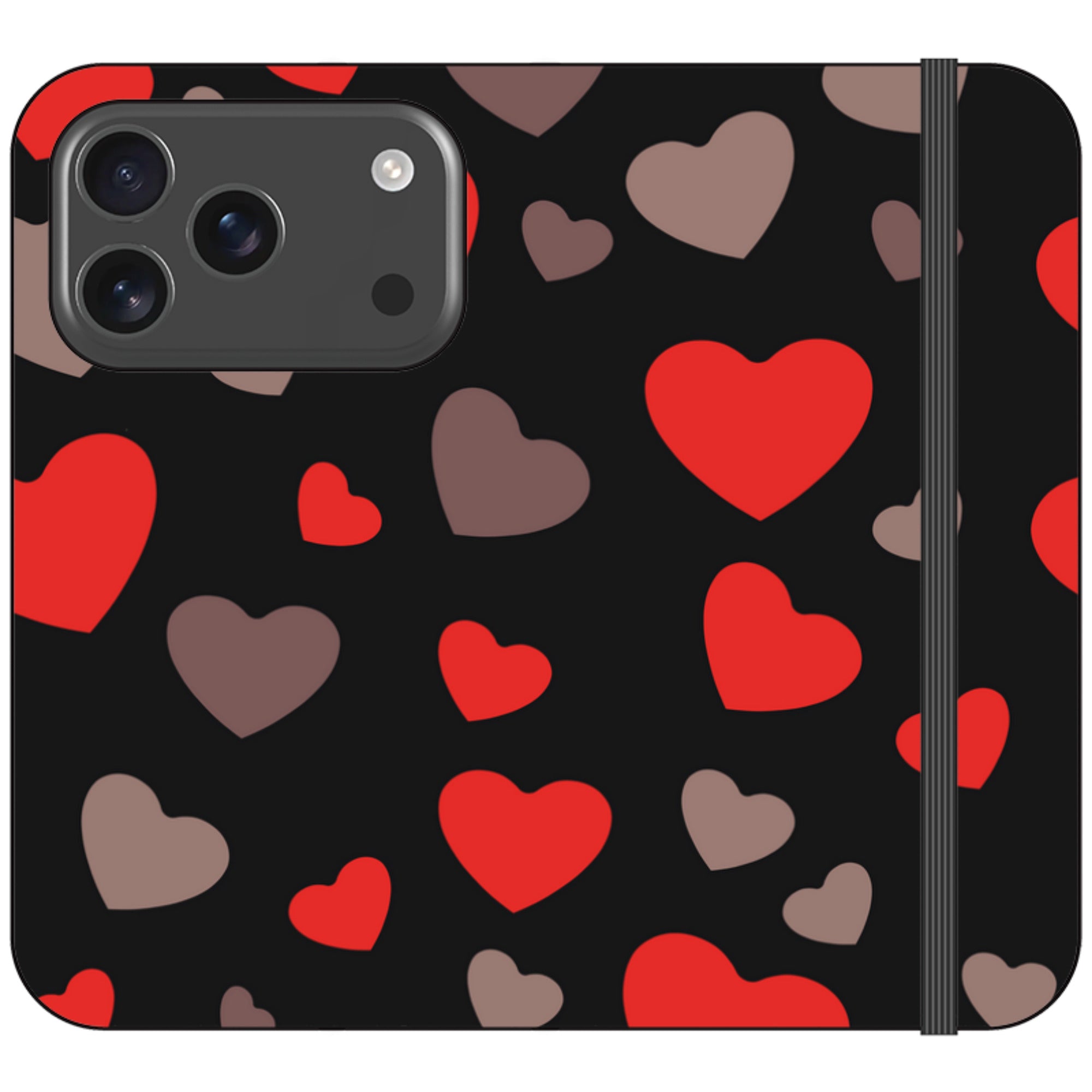 Red Hearts — iPhone 17 Pro Wallet Case — Finnaij