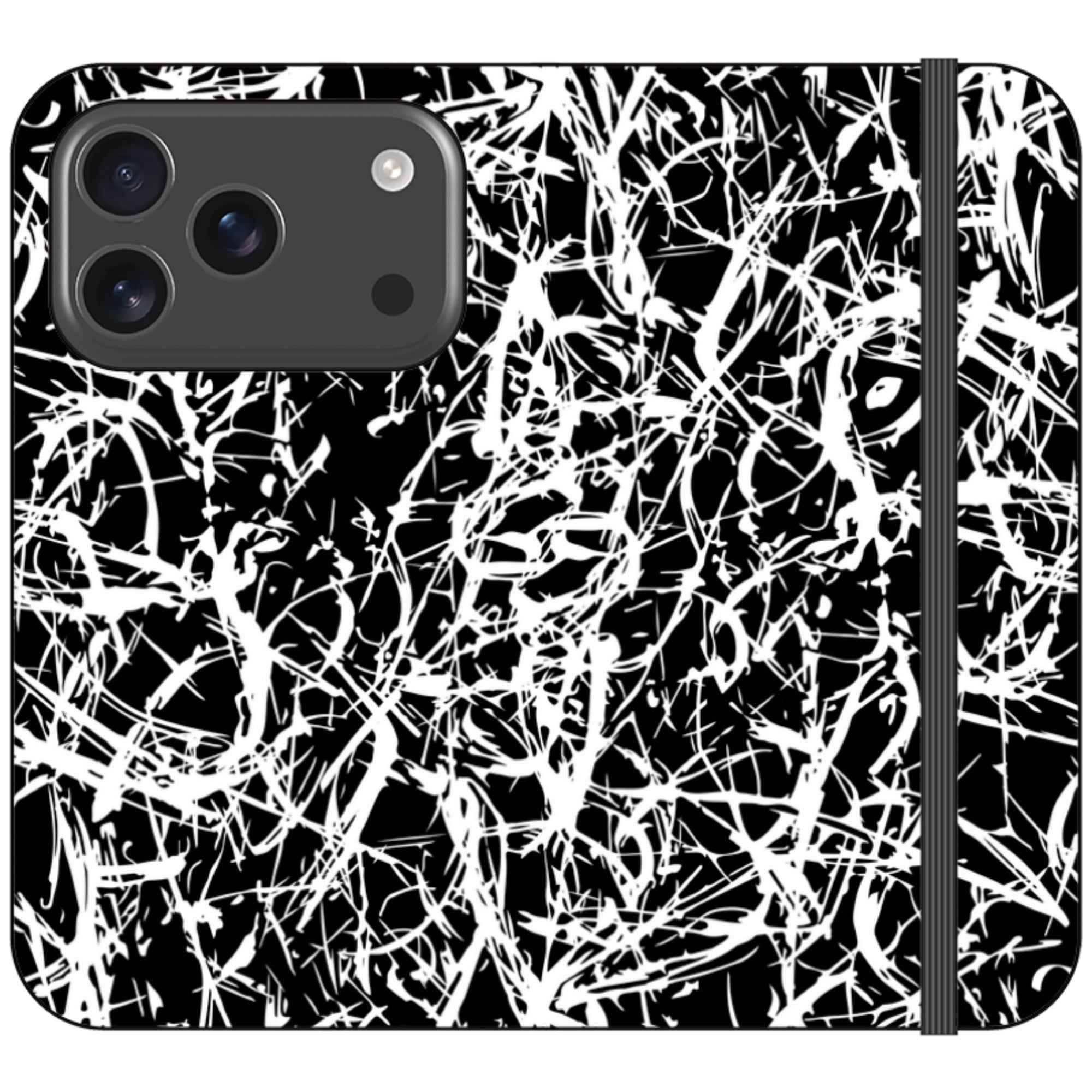 Black-White Grunge — iPhone 17 Pro Wallet Case — Finnaij