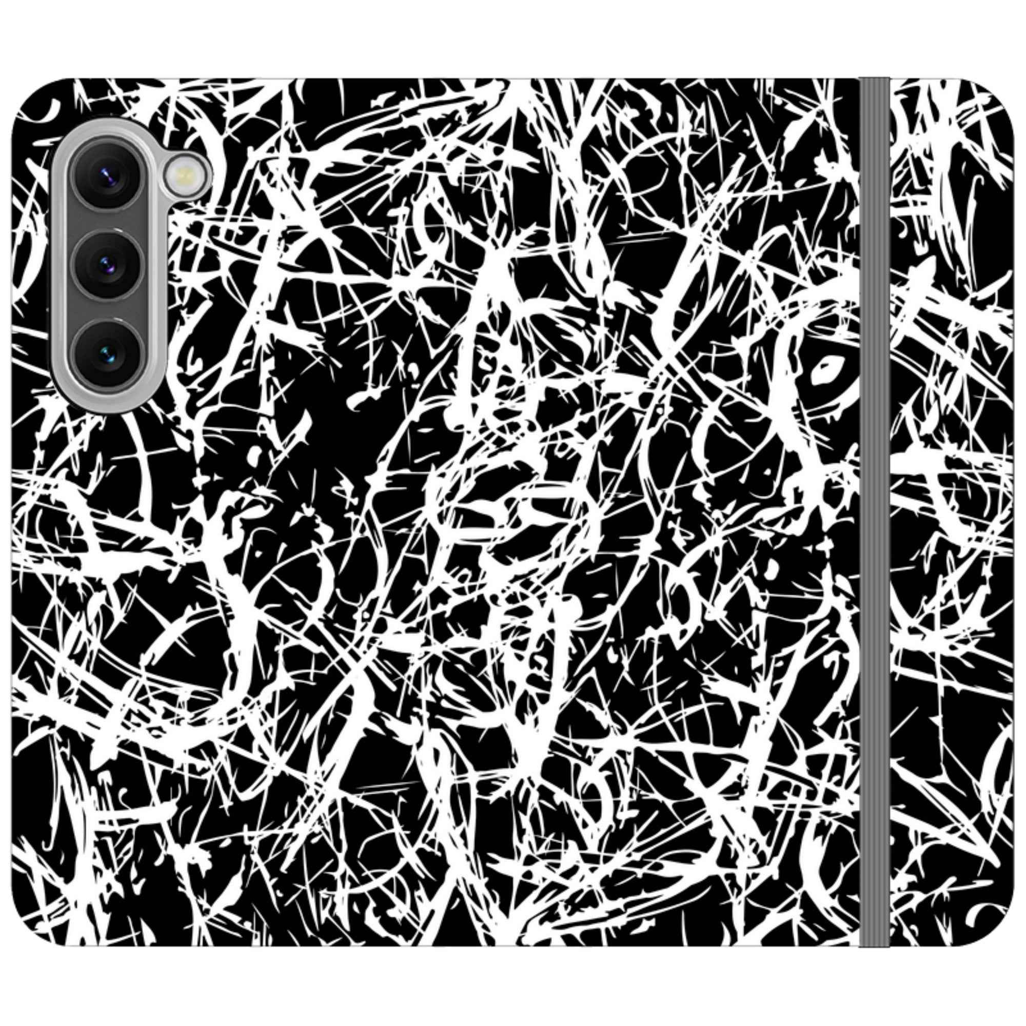 Black-White Grunge — Apple Folio Wallet Case — Finnaij