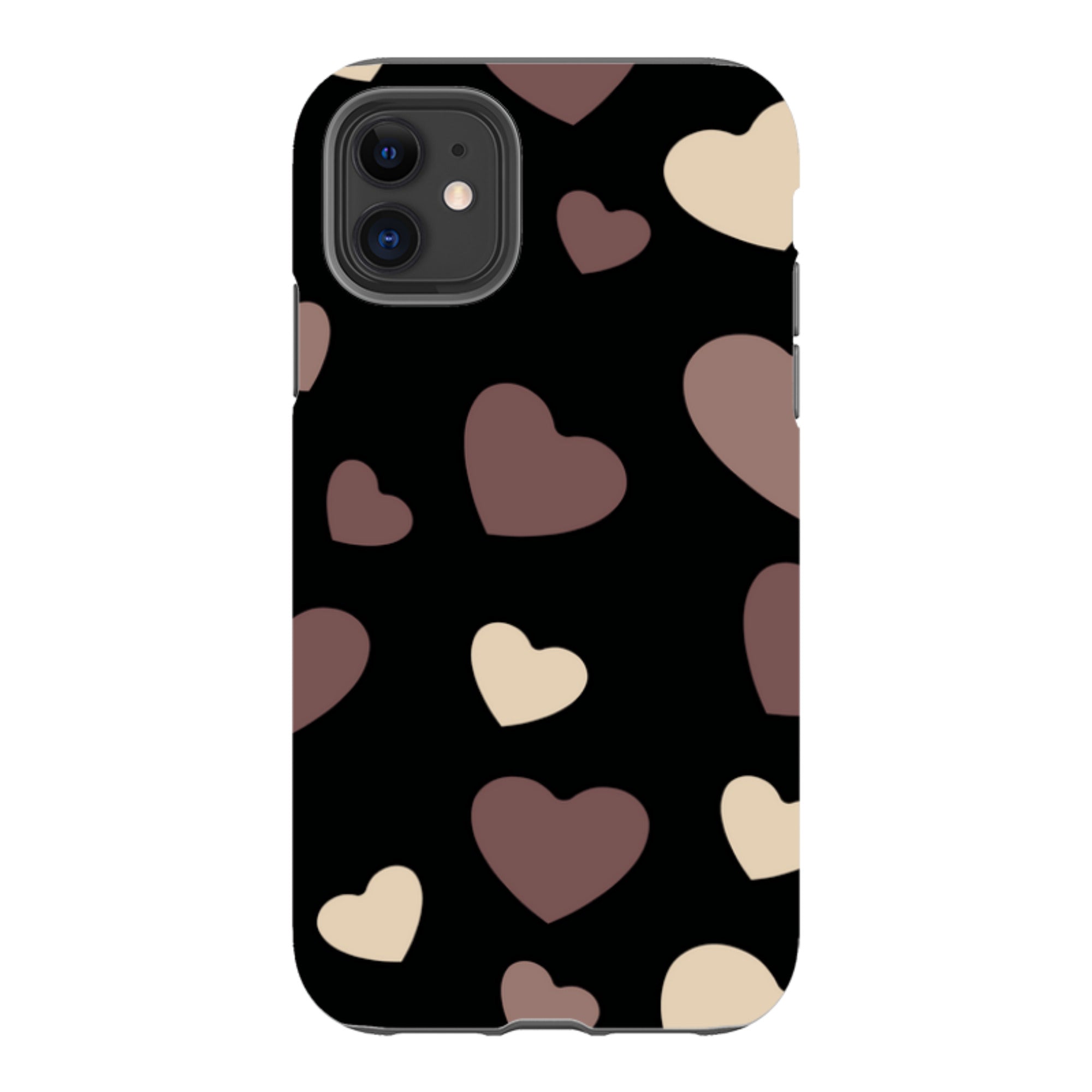 White & Black Hearts - iPhone Tough Case
