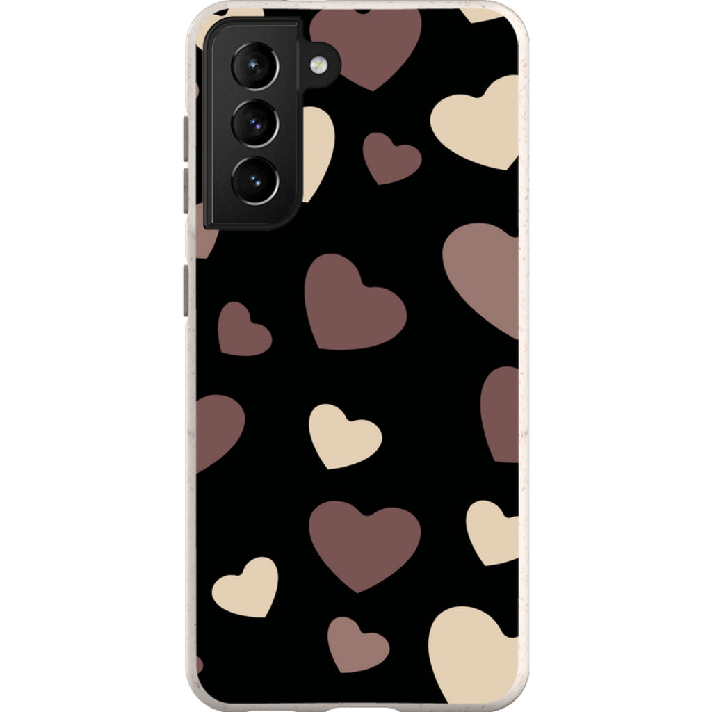 White & Black Hearts — S21 Samsung Galaxy Bio-degradable Case — Finnaij