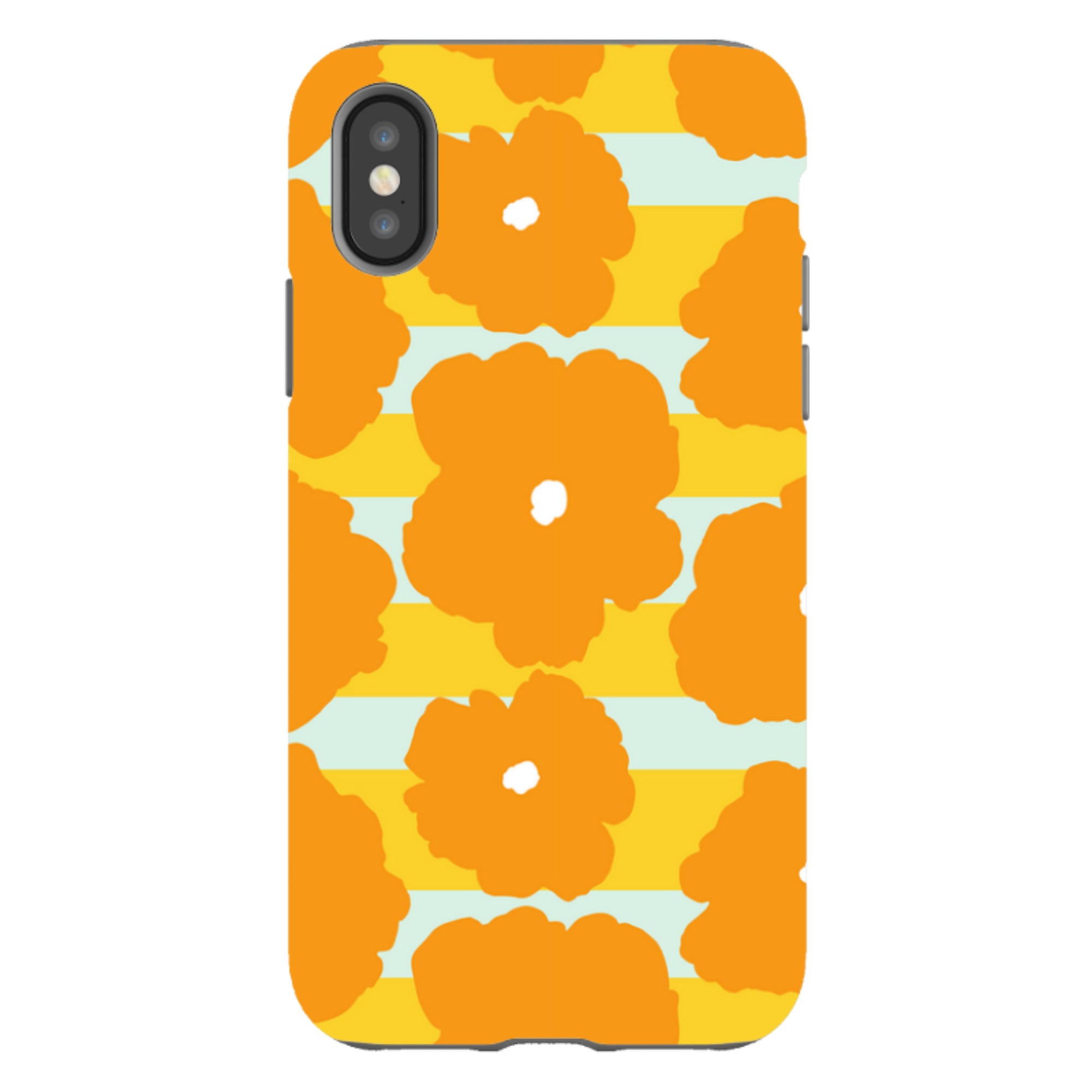 Bold Floral Orange - iPhone Tough Case