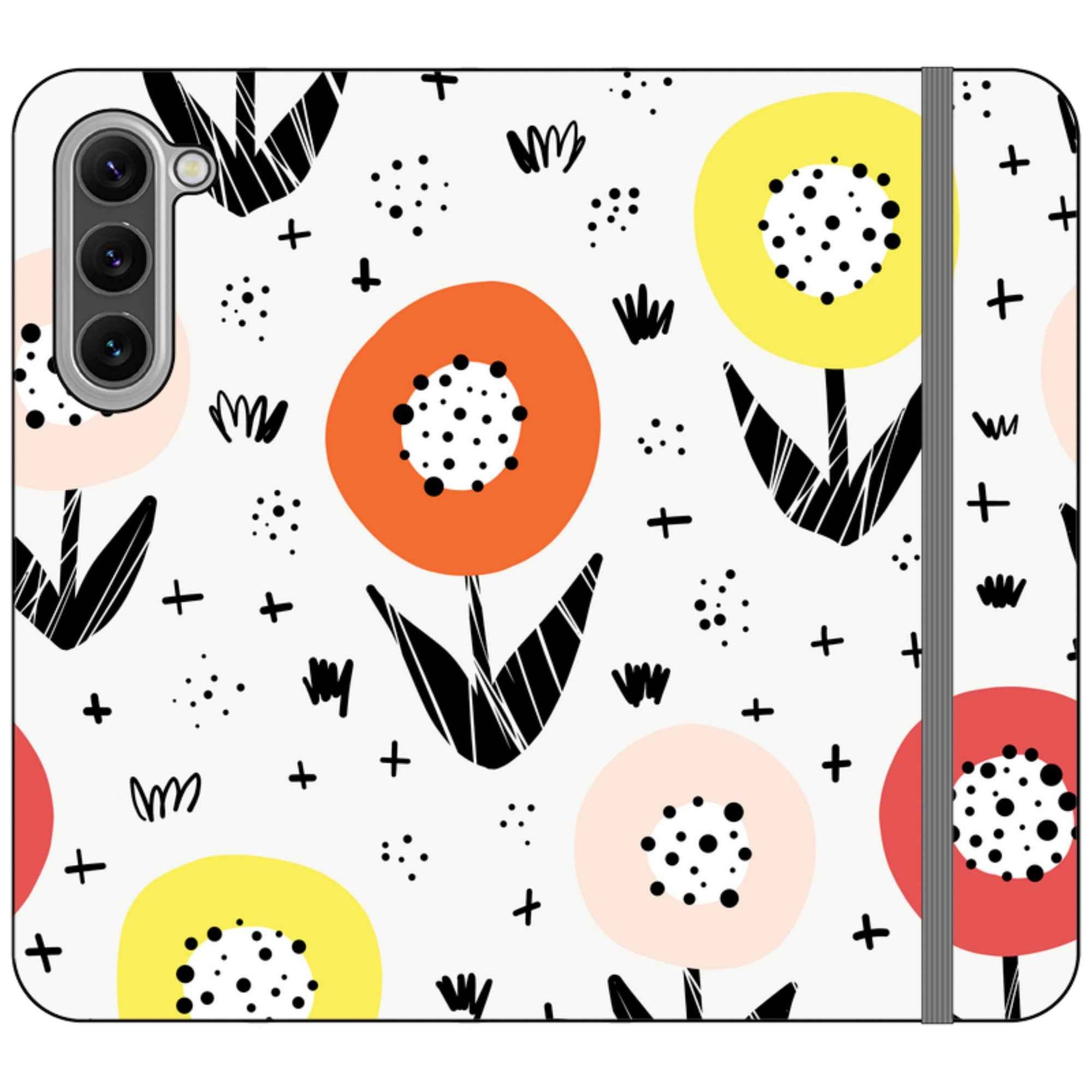 Botanical Doodle — Apple Folio Wallet Phone Case — Finnaij