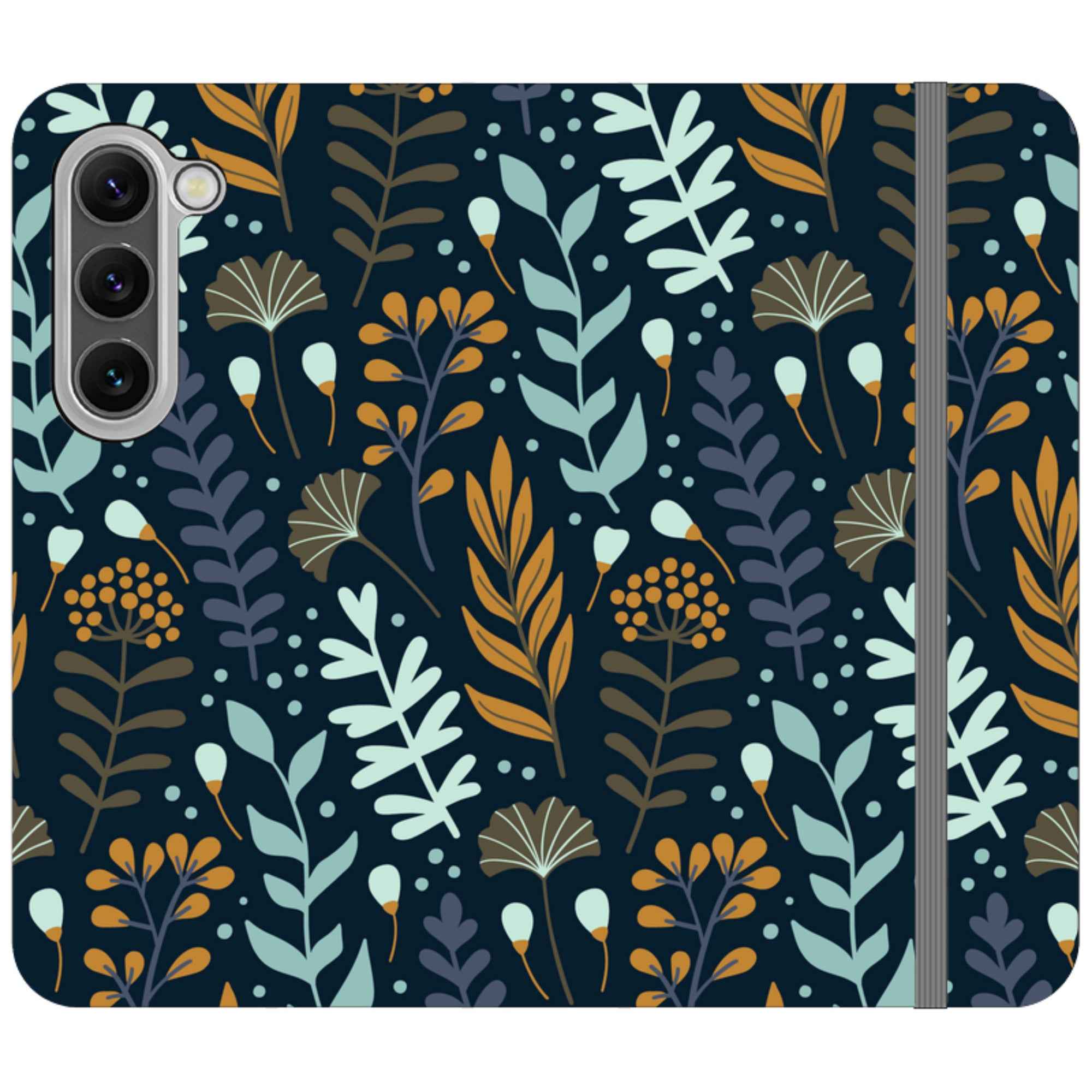 Wild Floral — Apple Vegan Leather Folio Wallet Case — Finnaij