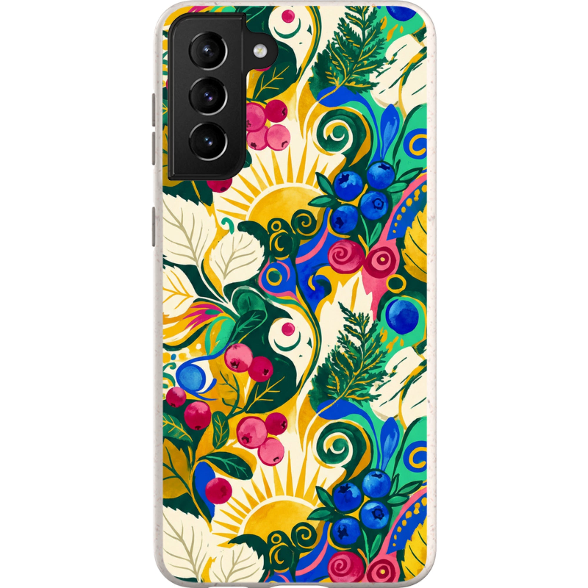 Berry Meadow Glow by Aino Kallio — Samsung Galaxy Bio-degradable Case — Finnaij