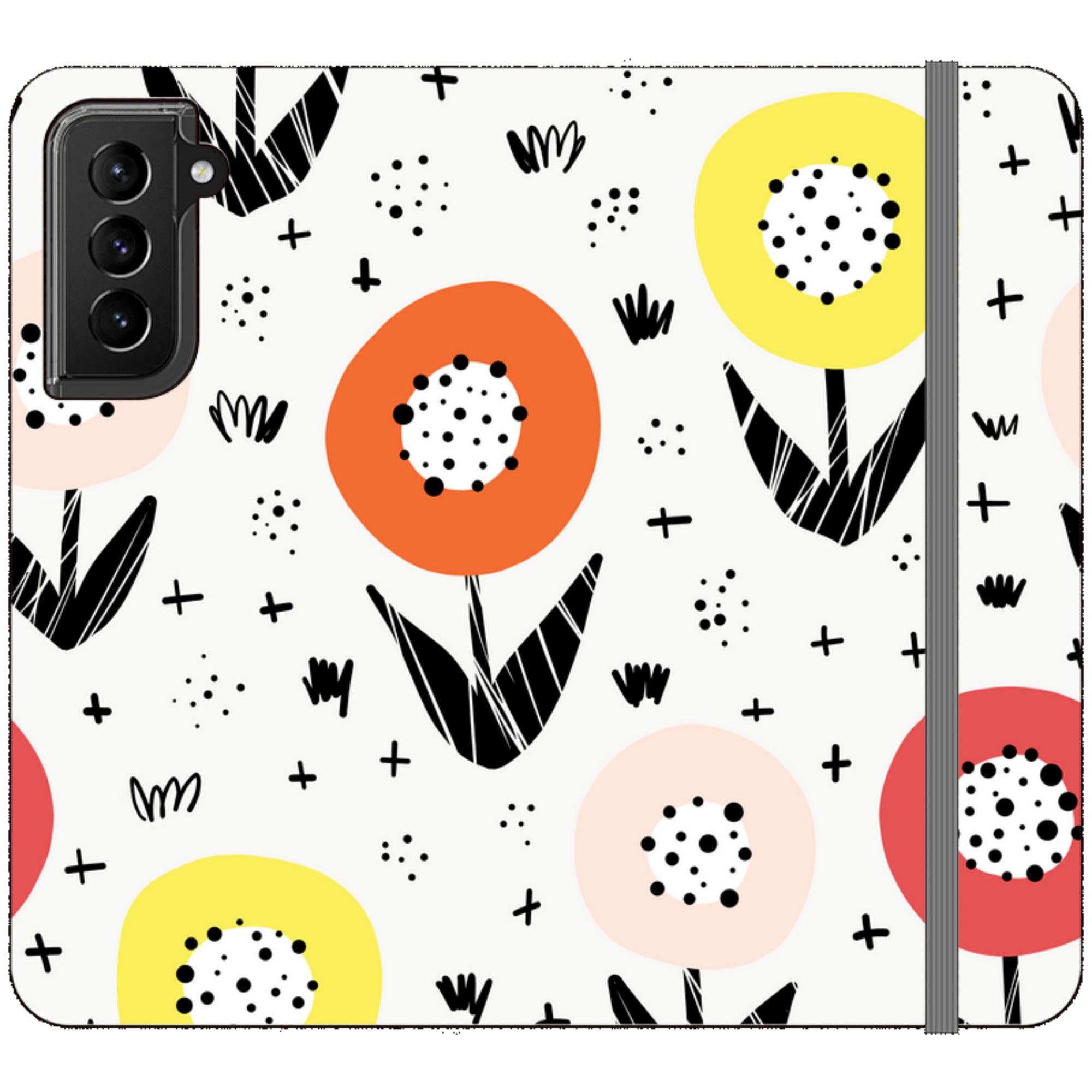 Botanical Doodle Folio Wallet Phone Case
