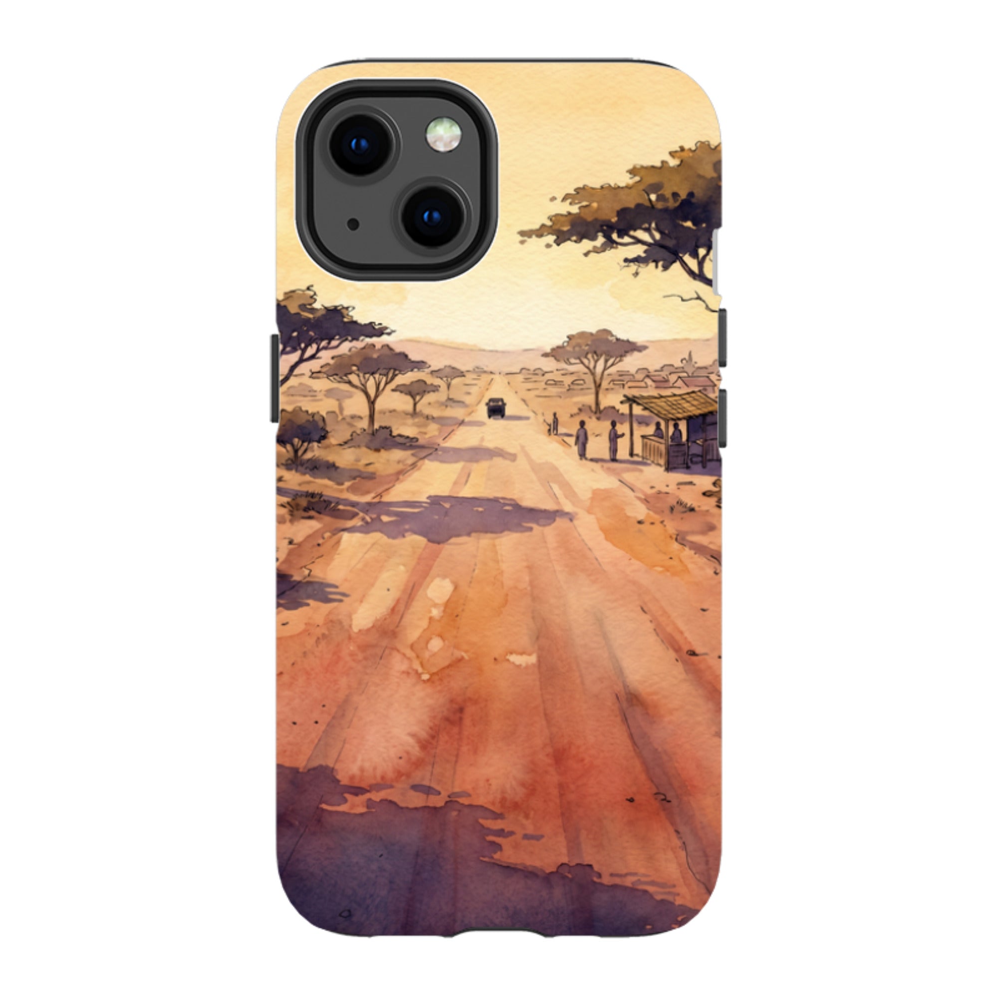 Laterite Road Golden Hour by Tobi Akinyemi - iPhone Tough Case