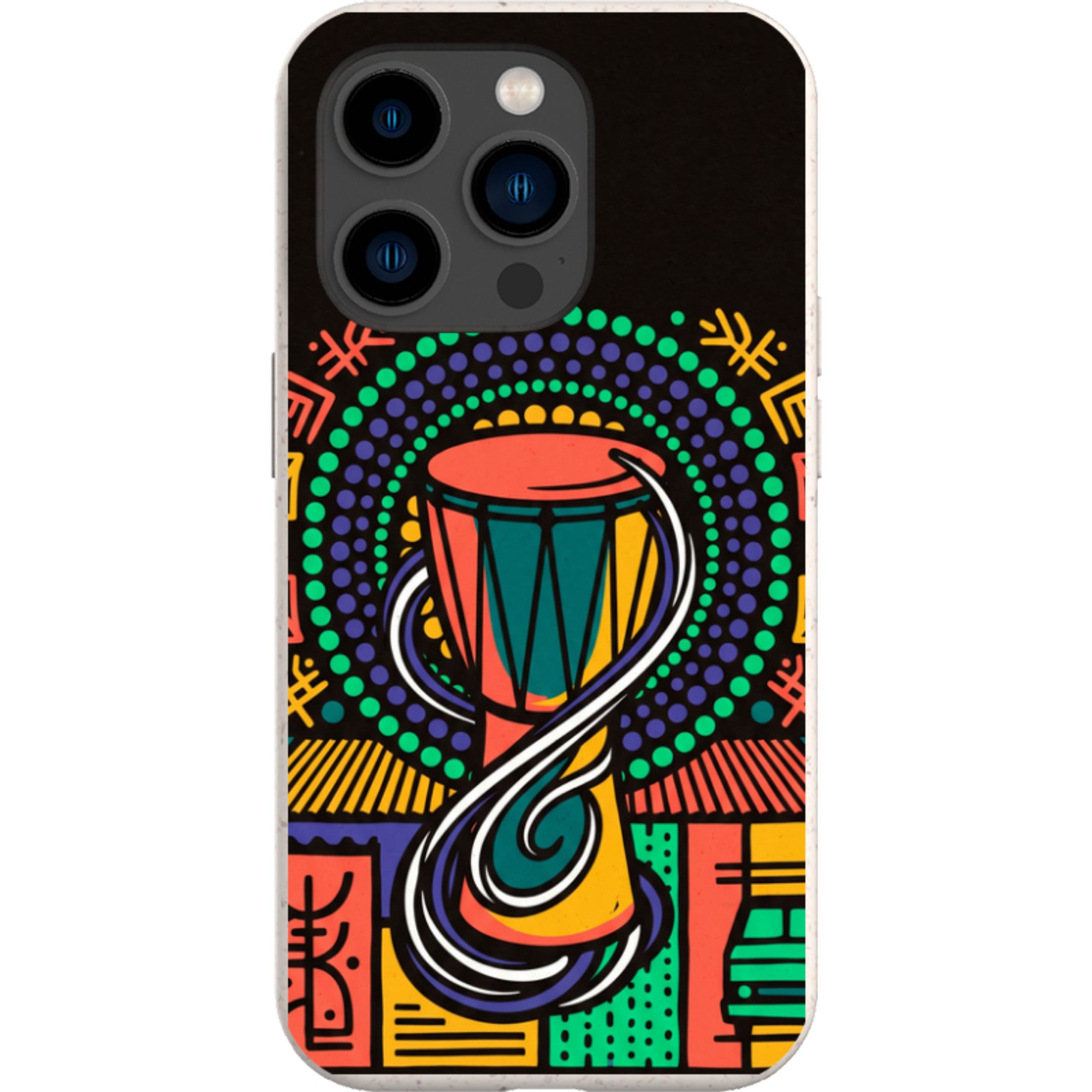 Talking Drum Halo by Ada Okoye — iPhone 14 Pro iPhone Bio-degradable Case — Finnaij