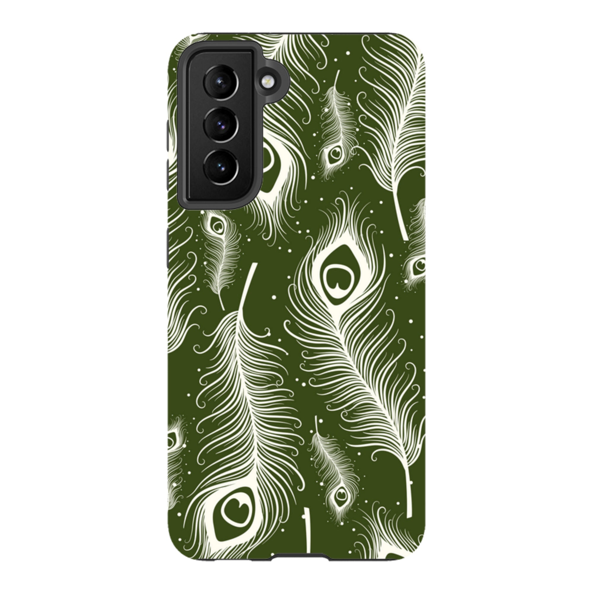 Feathers in Bloom Army Green — Samsung Galaxy Tough Case — Finnaij