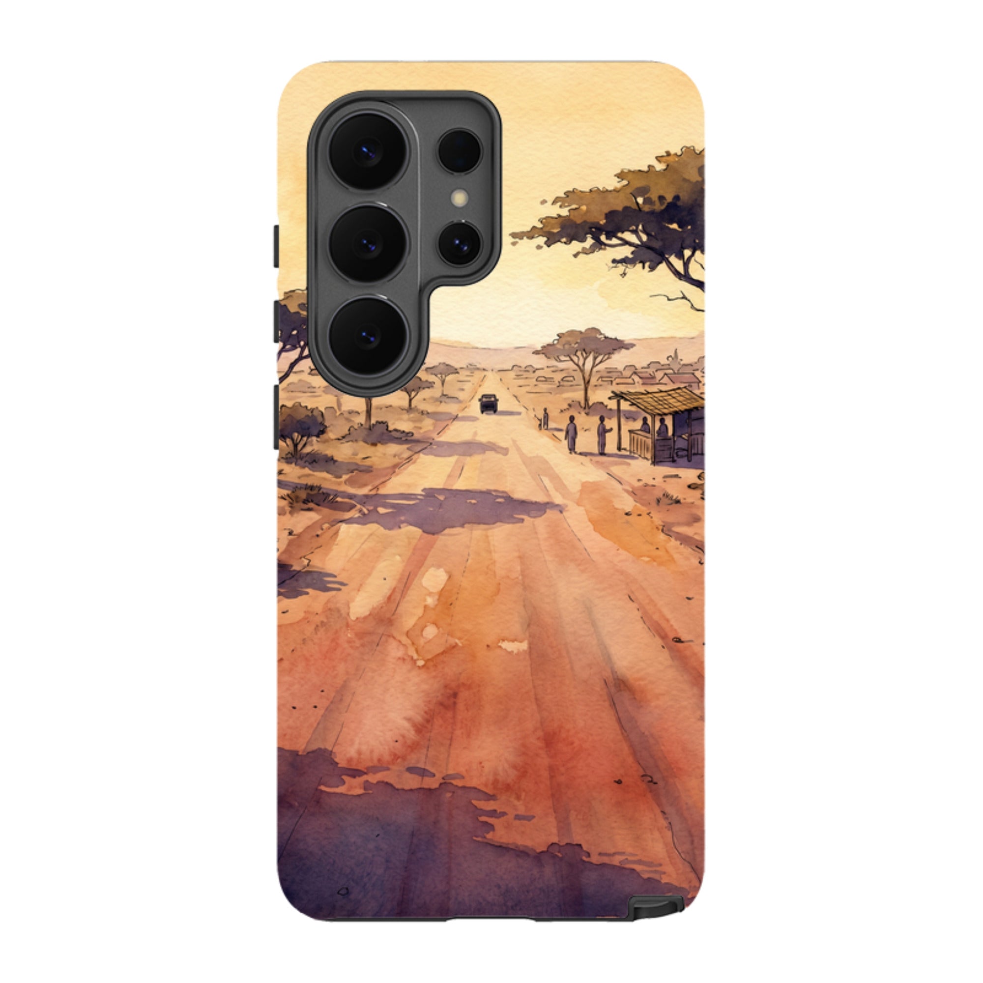 Laterite Road Golden Hour by Tobi Akinyemi — Tough Case for Samsung Galaxy — Finnaij
