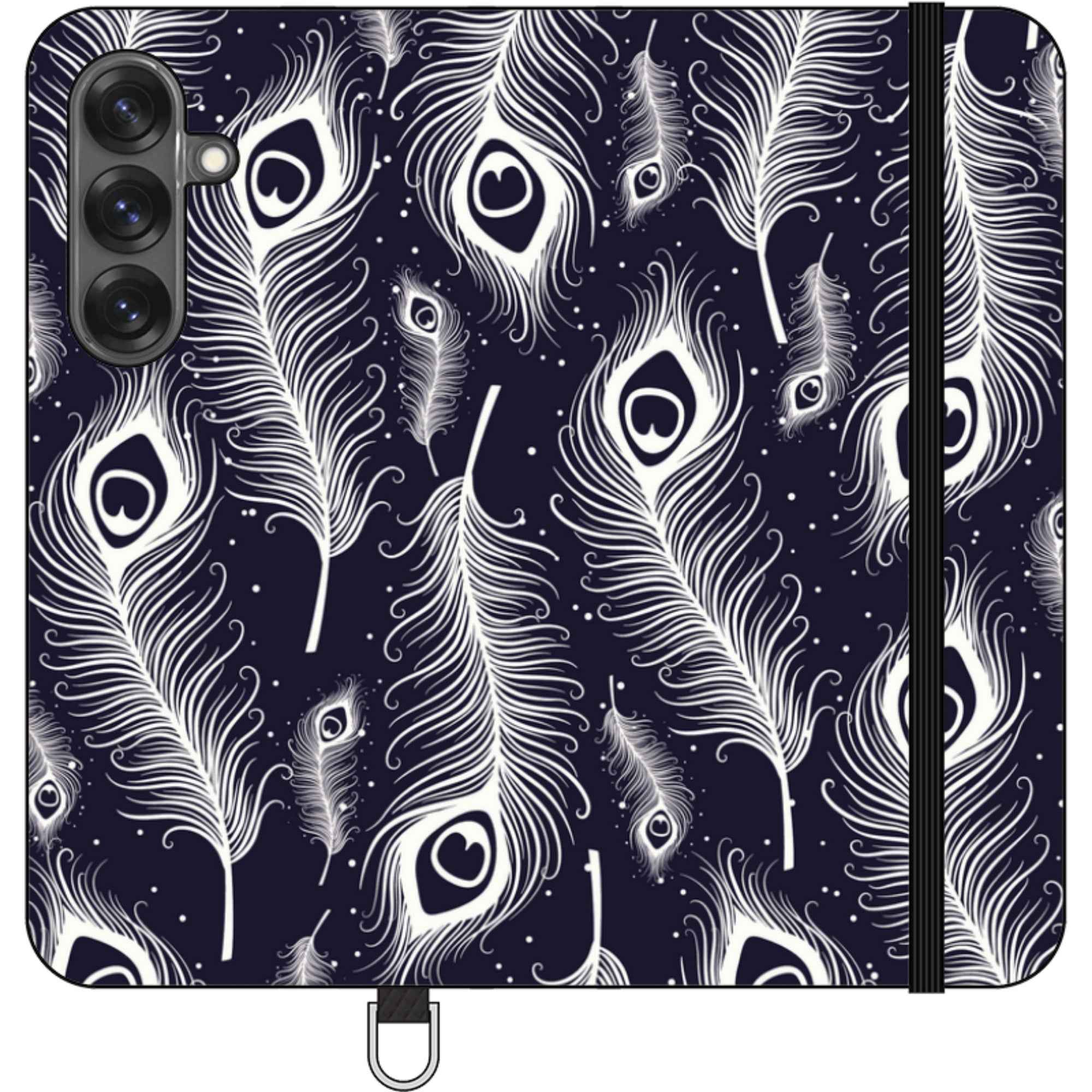 Feathers in Bloom — Apple Vegan Leather Folio Wallet Case — Finnaij