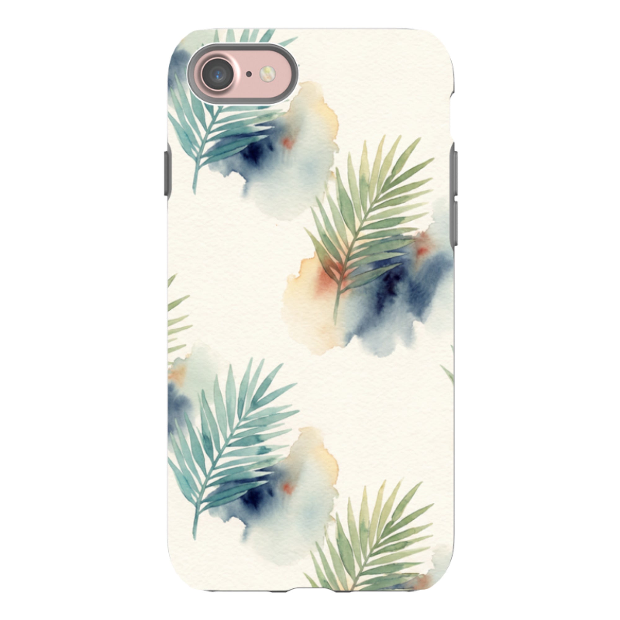 Palm Frond Breeze Pattern by Tobi Akinyemi - iPhone Tough Case
