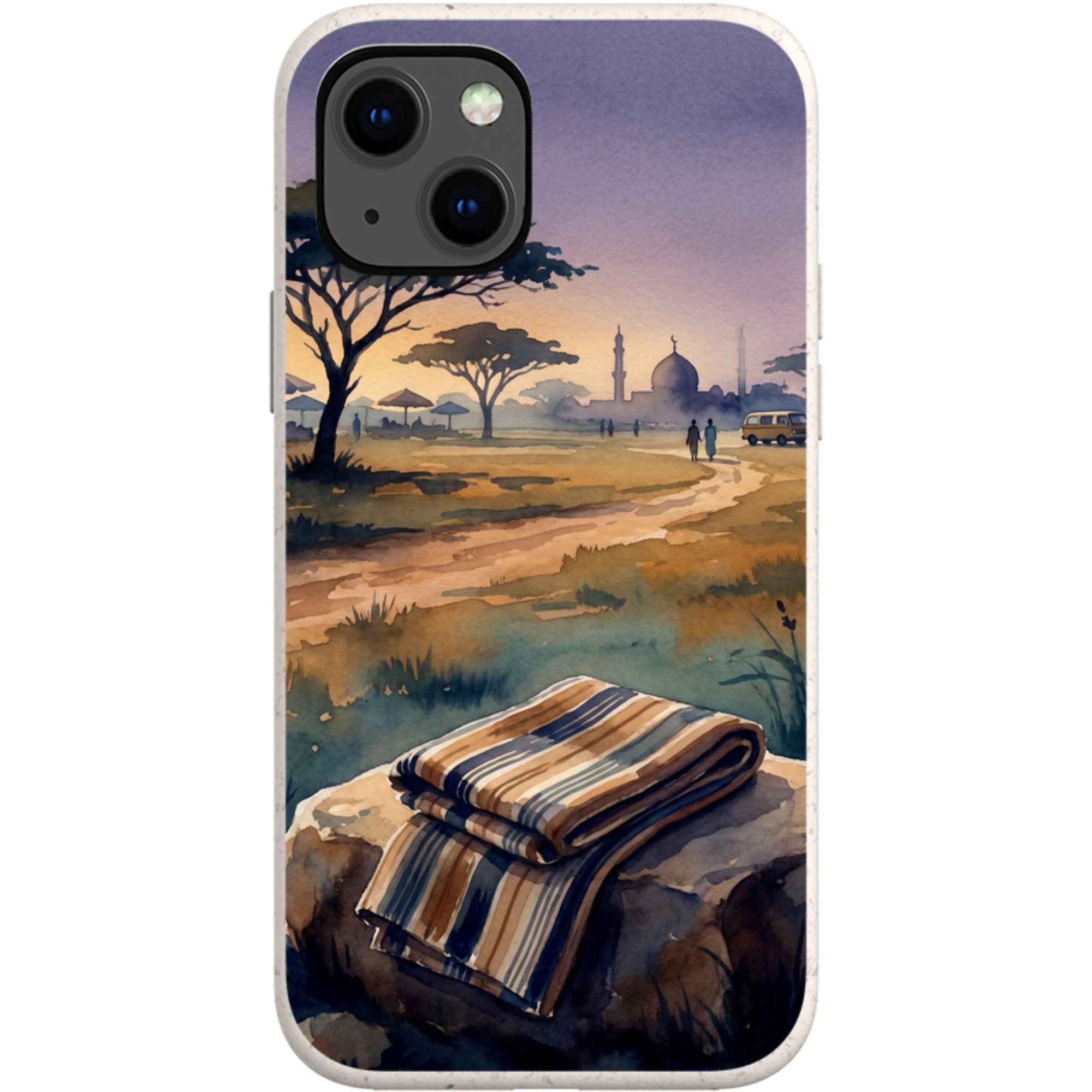 Aso-Oke Accent in the Landscape by Tobi Akinyemi — iPhone 13 iPhone Bio-degradable Case — Finnaij