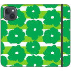 Bold Floral Green Vegan Leather — iPhone 15 Plus Wallet Case — Finnaij