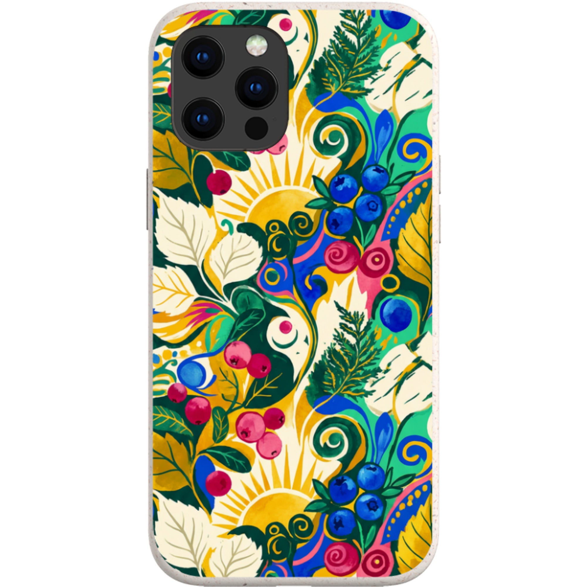 Berry Meadow Glow by Aino Kallio — iPhone 13 Pro Max iPhone Bio-degradable Case — Finnaij