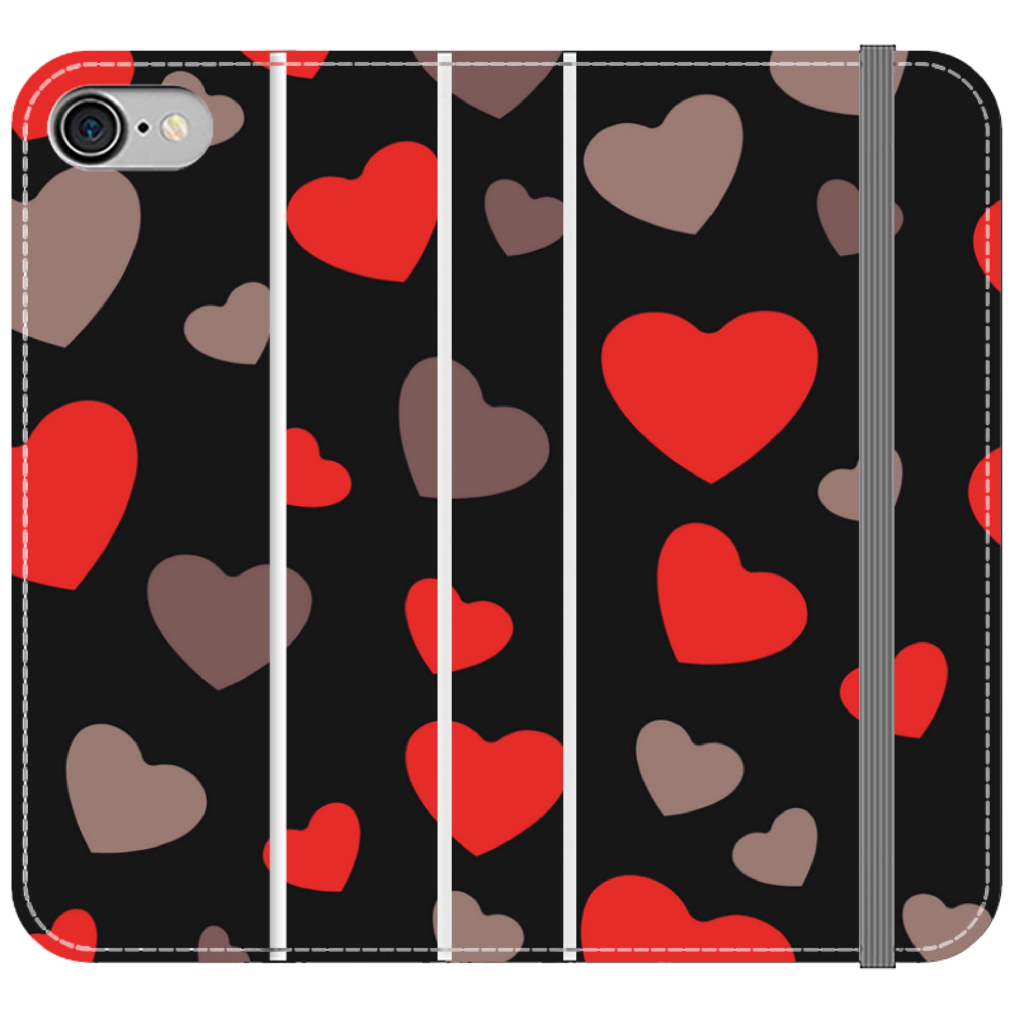 Red Hearts — iPhone SE2 (2020) Wallet Case — Finnaij