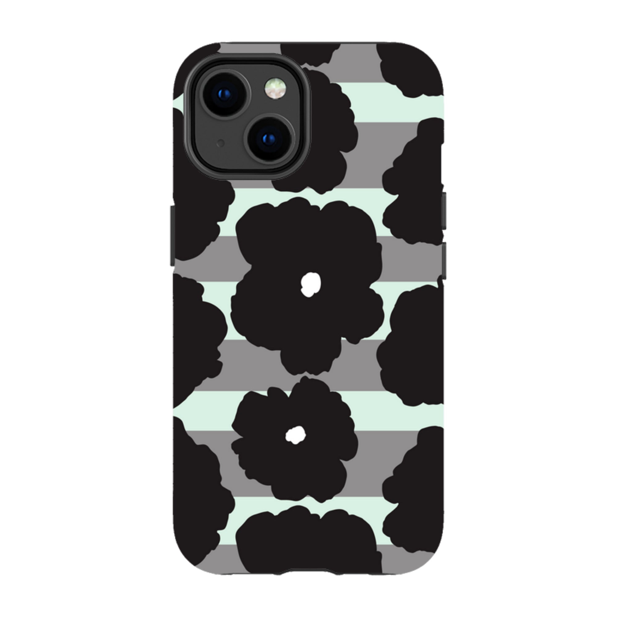 Bold Floral Black — Apple iPhone Tough Case — Finnaij