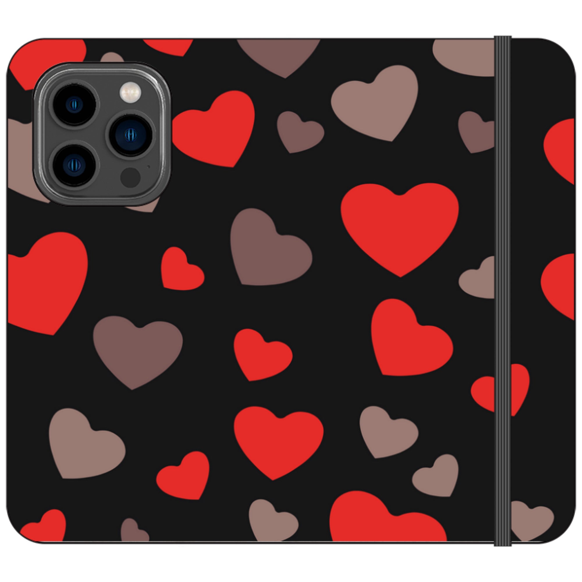 Red Hearts — iPhone 14 Pro Wallet Case — Finnaij