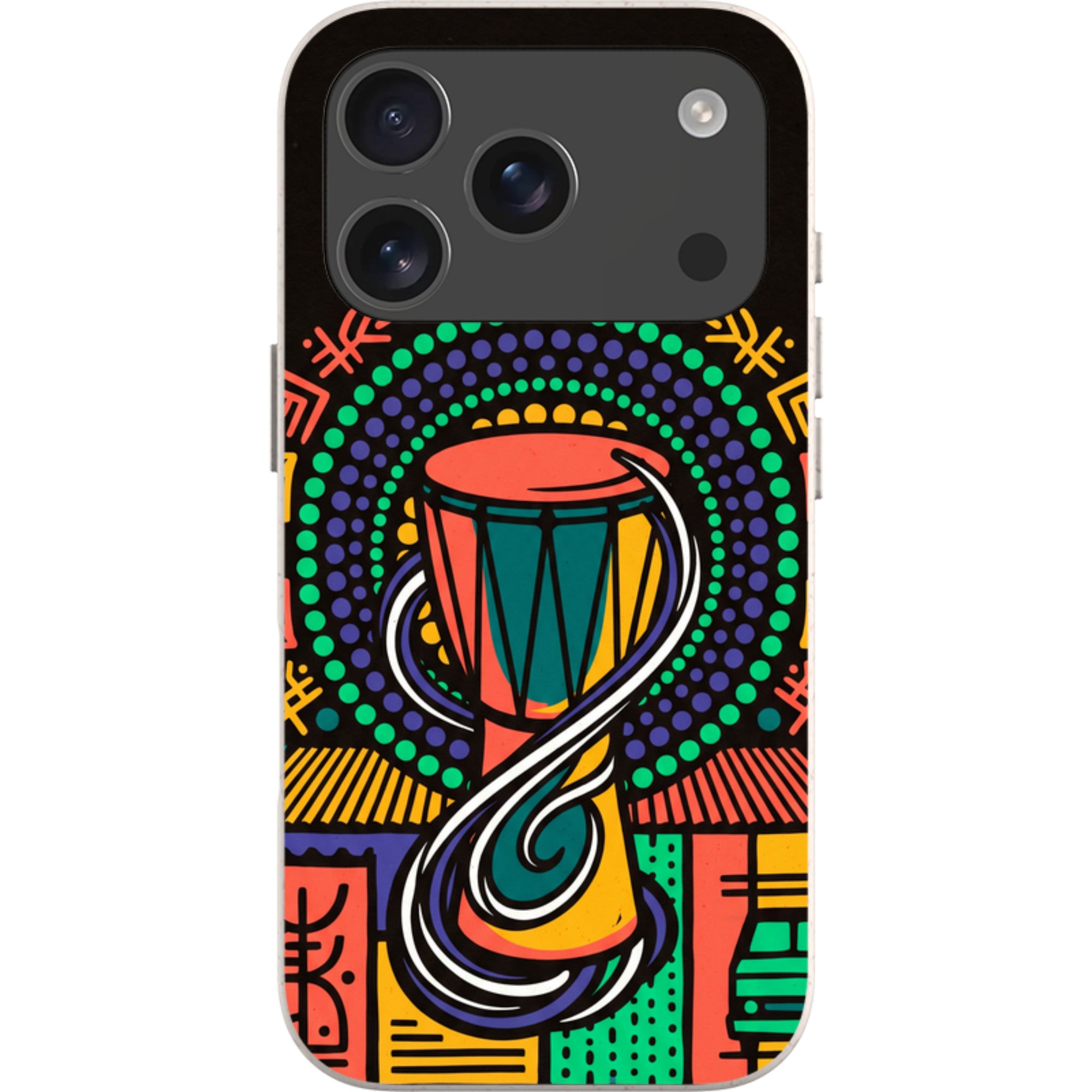 Talking Drum Halo by Ada Okoye — iPhone 17 Pro iPhone Bio-degradable Case — Finnaij